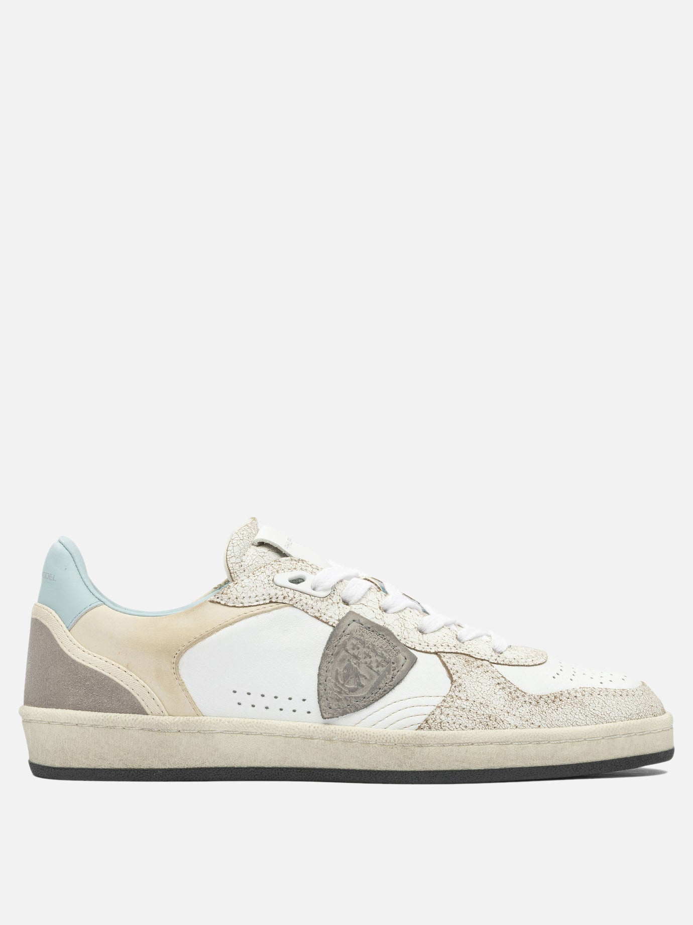 Sneaker basse 100% leather - 100% rubber  Beige - Philippe Model Paris Donna | PDP | VIETTI Online Store | thumbnail