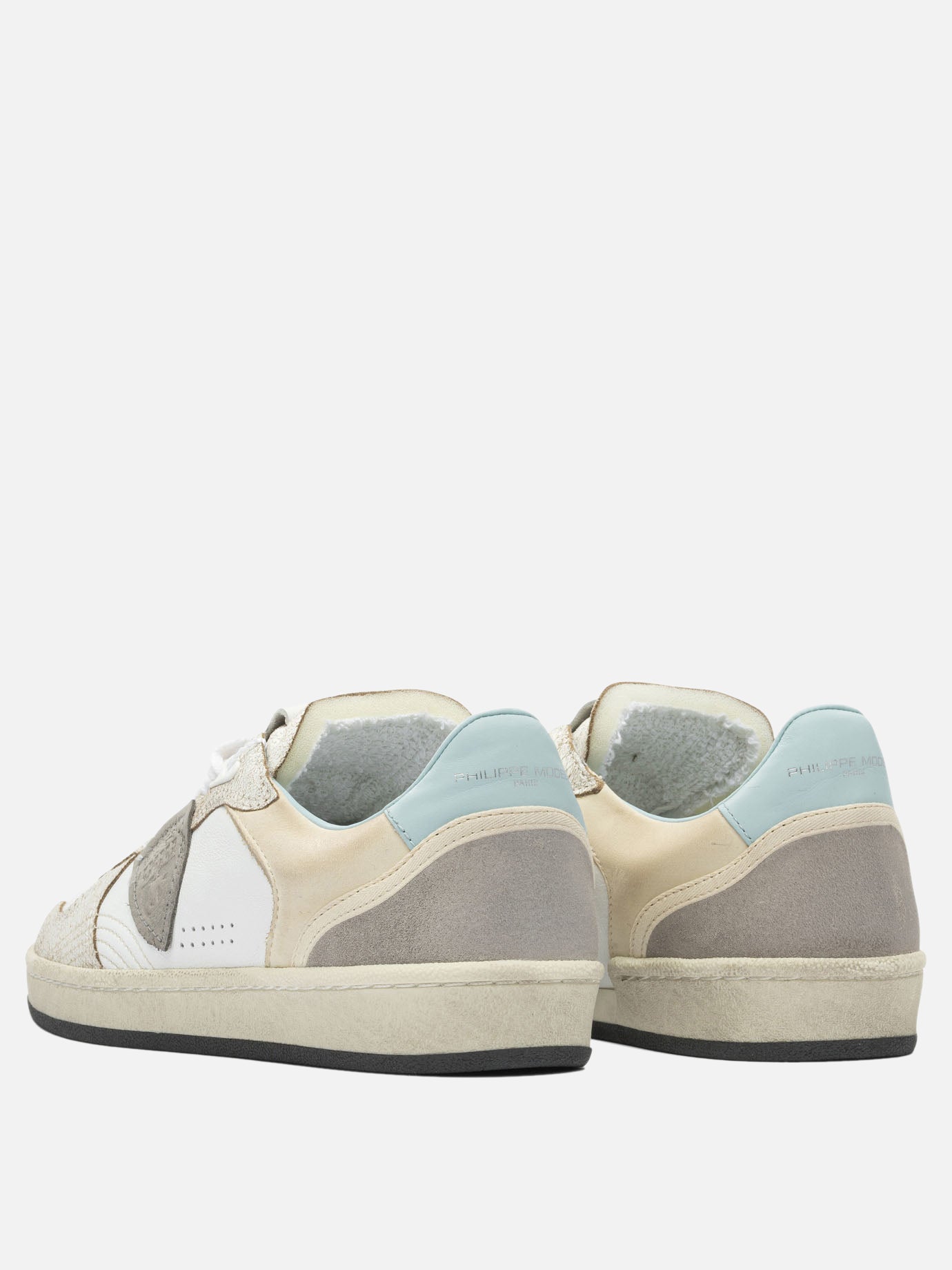 Sneaker basse 100% leather - 100% rubber  Beige - Philippe Model Paris Donna | PDP | VIETTI Online Store | Zoom-Modal_4
