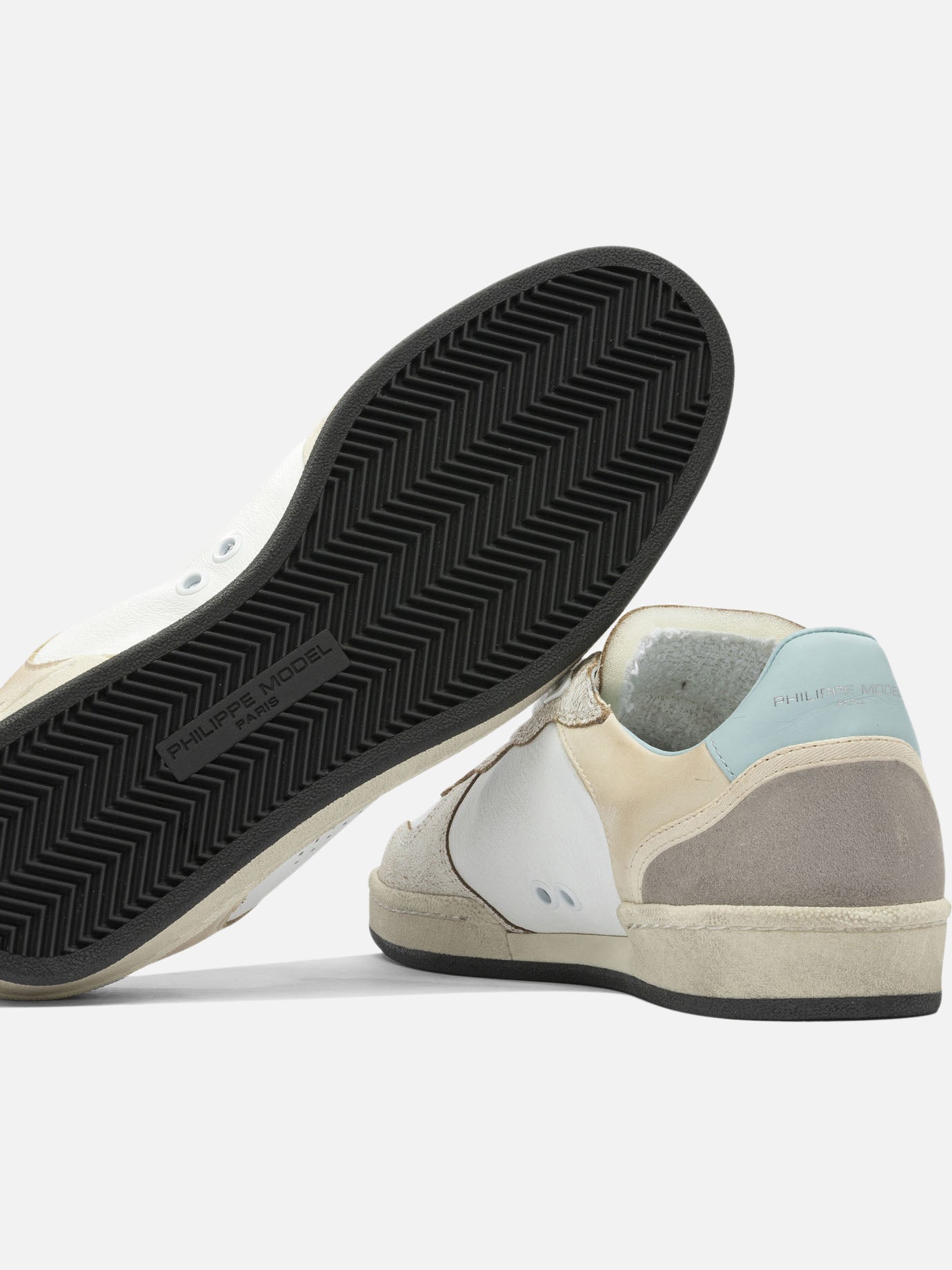 Sneaker basse 100% leather - 100% rubber  Beige - Philippe Model Paris Donna | PDP | VIETTI Online Store | thumbnail_5