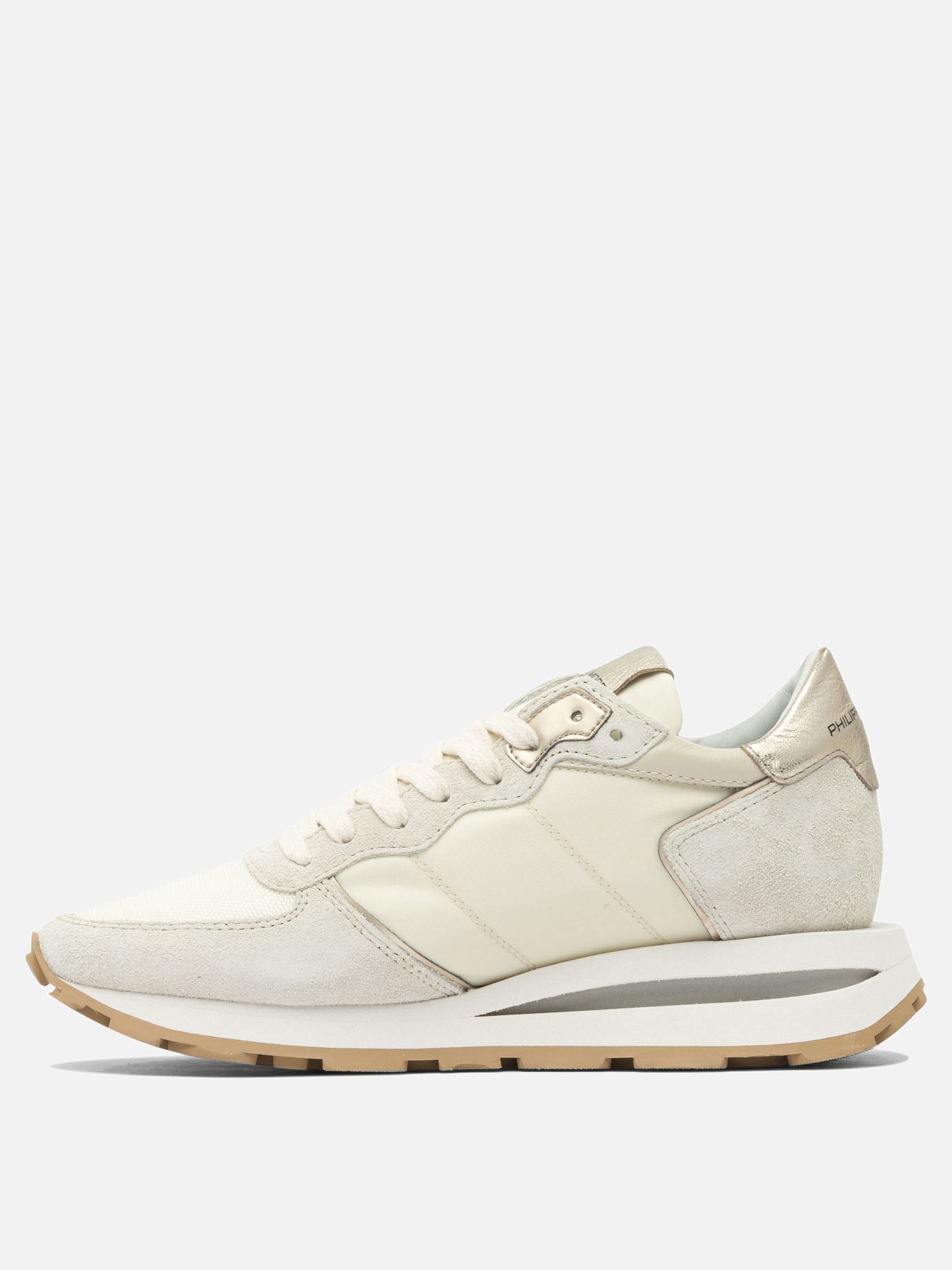 Sneaker basse 70% leather 30% polyester - 100% rubber  Beige - Philippe Model Paris Donna | PDP | VIETTI Online Store | thumbnail_3