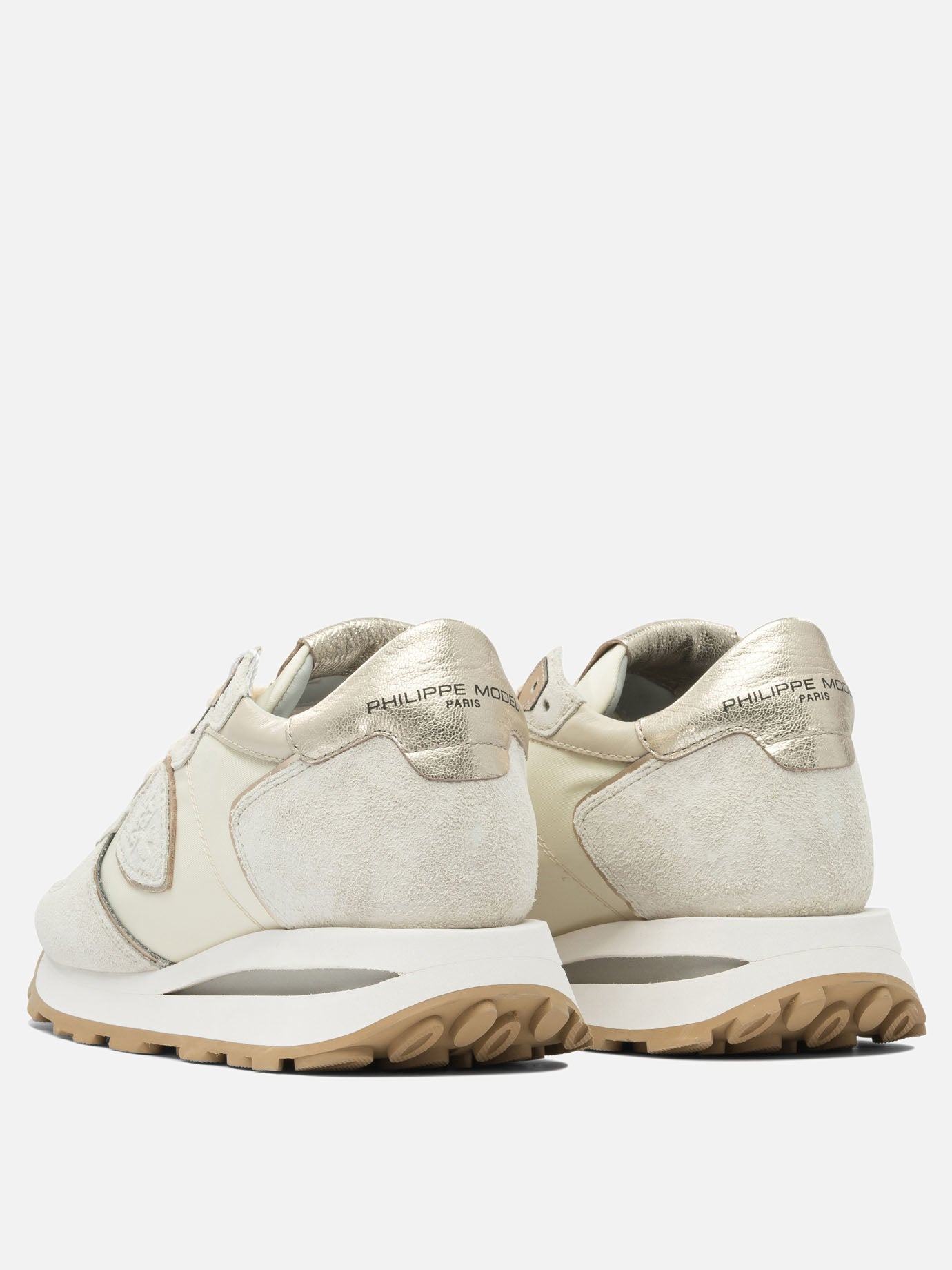 Sneaker basse 70% leather 30% polyester - 100% rubber  Beige - Philippe Model Paris Donna | PDP | VIETTI Online Store | Zoom-Modal_4
