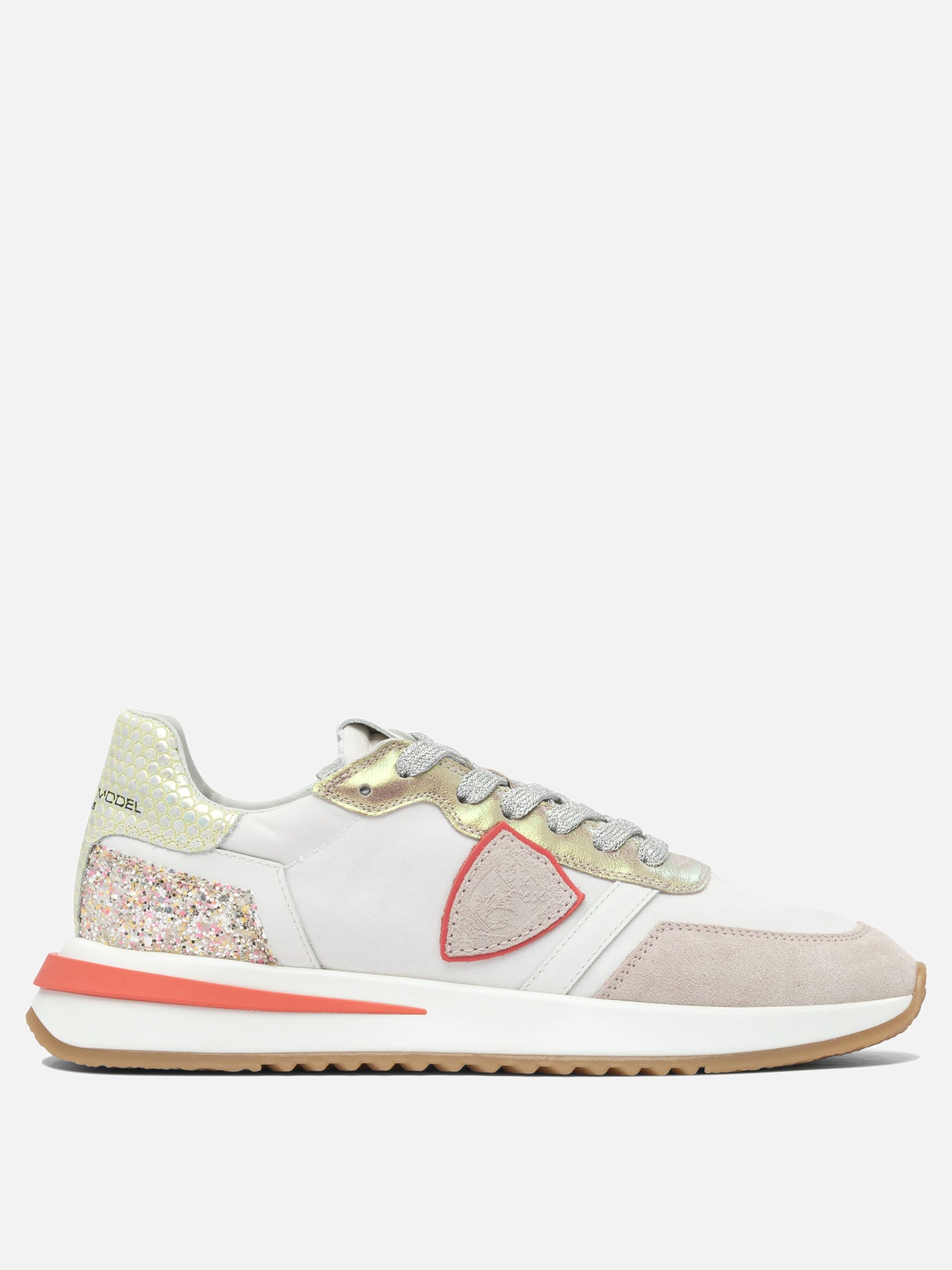 Sneaker basse 80% leather 20% polyamide - 100% rubber  Beige - Philippe Model Paris Donna | PDP | VIETTI Online Store | Zoom-Modal
