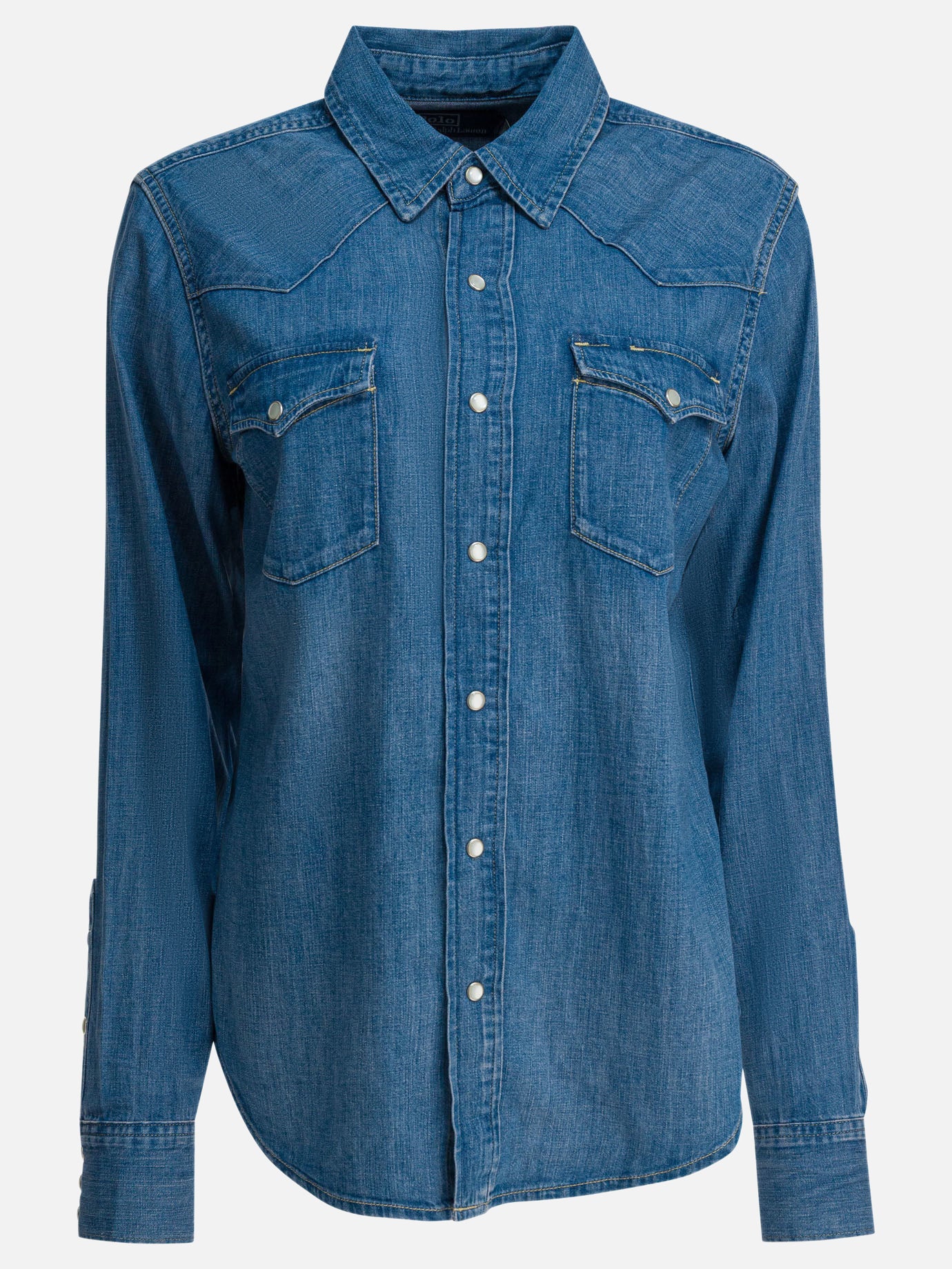 Camicie casual Solid colour  Azzurro - Polo Ralph Lauren Donna | PDP | VIETTI Online Store | Zoom-Modal
