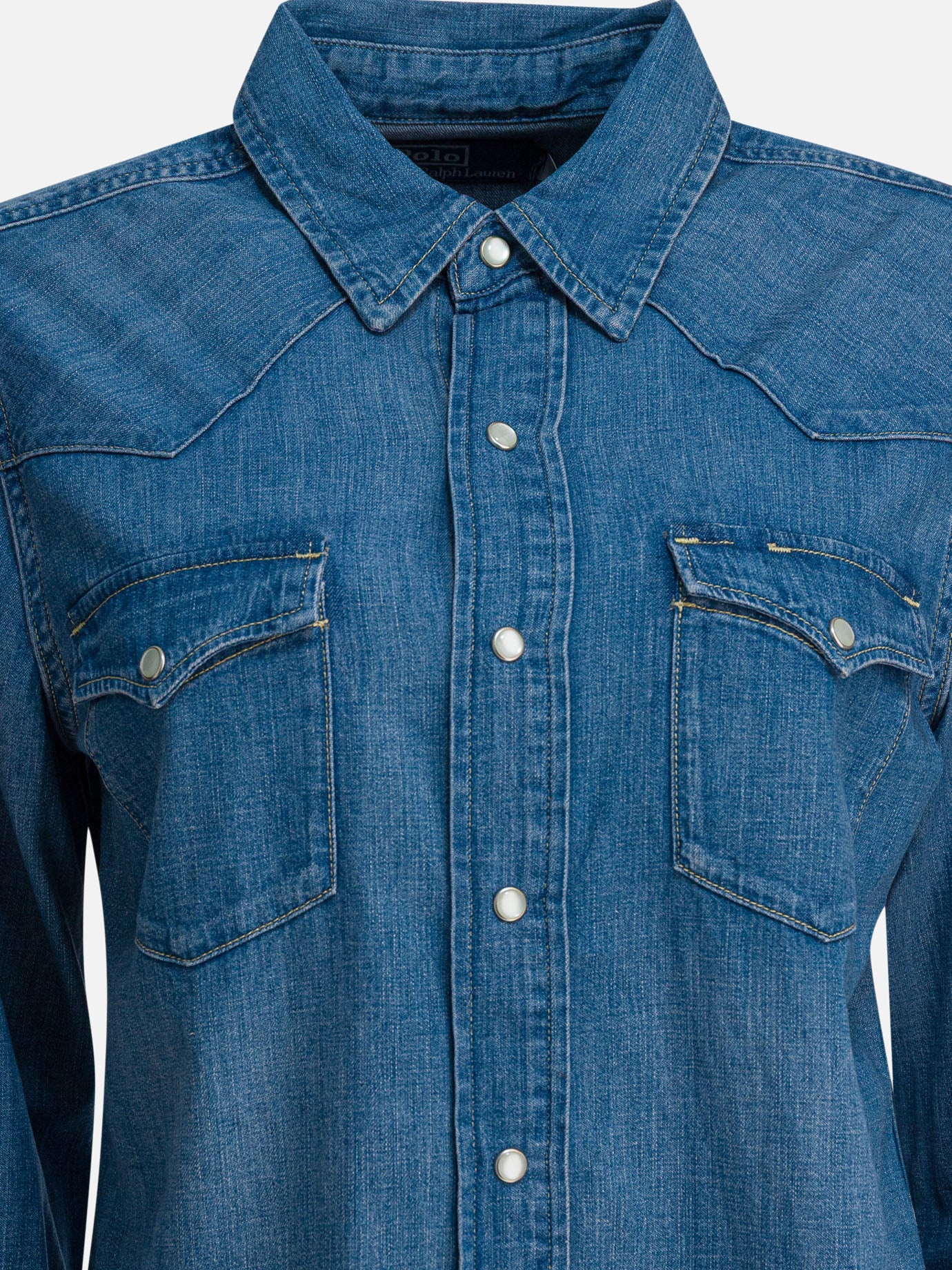 Camicie casual Solid colour  Azzurro - Polo Ralph Lauren Donna | PDP | VIETTI Online Store | thumbnail_3