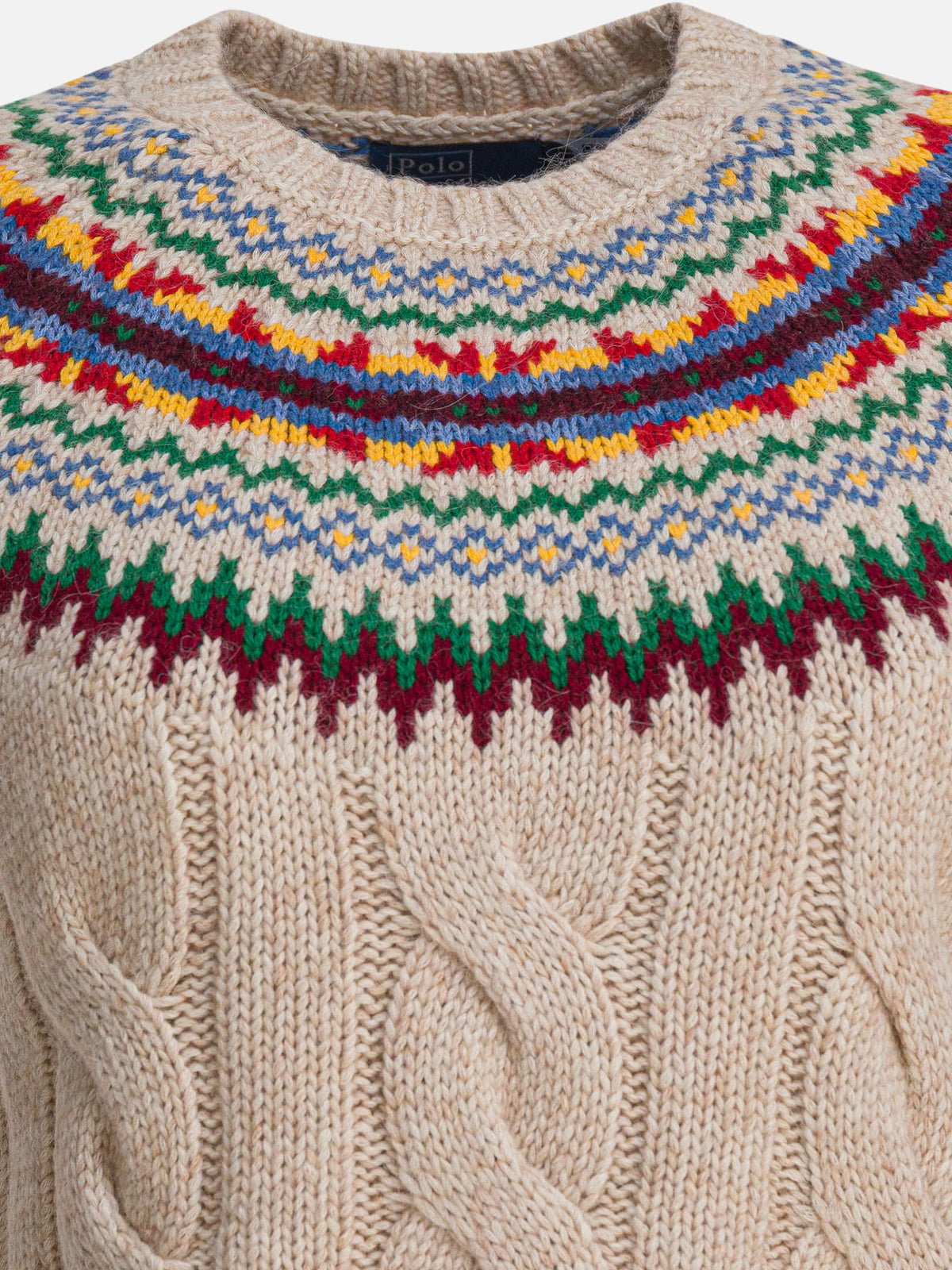 Polo Ralph Lauren Fair Isle Knit Vest Beige