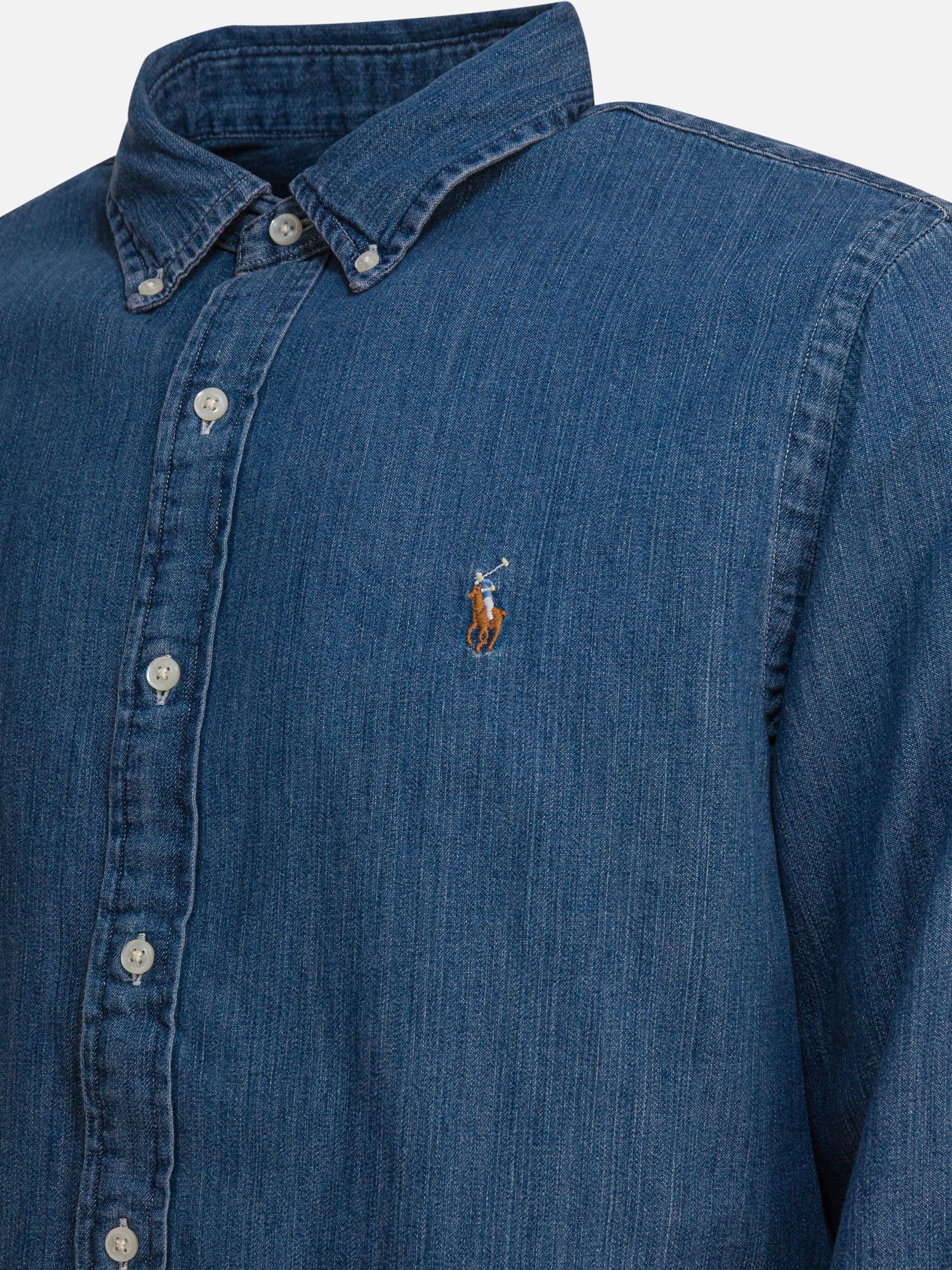 Camicie casual Denim  Azzurro - Polo Ralph Lauren Uomo | PDP | VIETTI Online Store | thumbnail_3