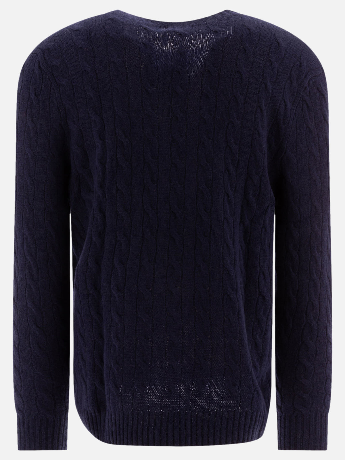 Polo Ralph Lauren Wool and cashmere crewneck sweater with logo Blue
