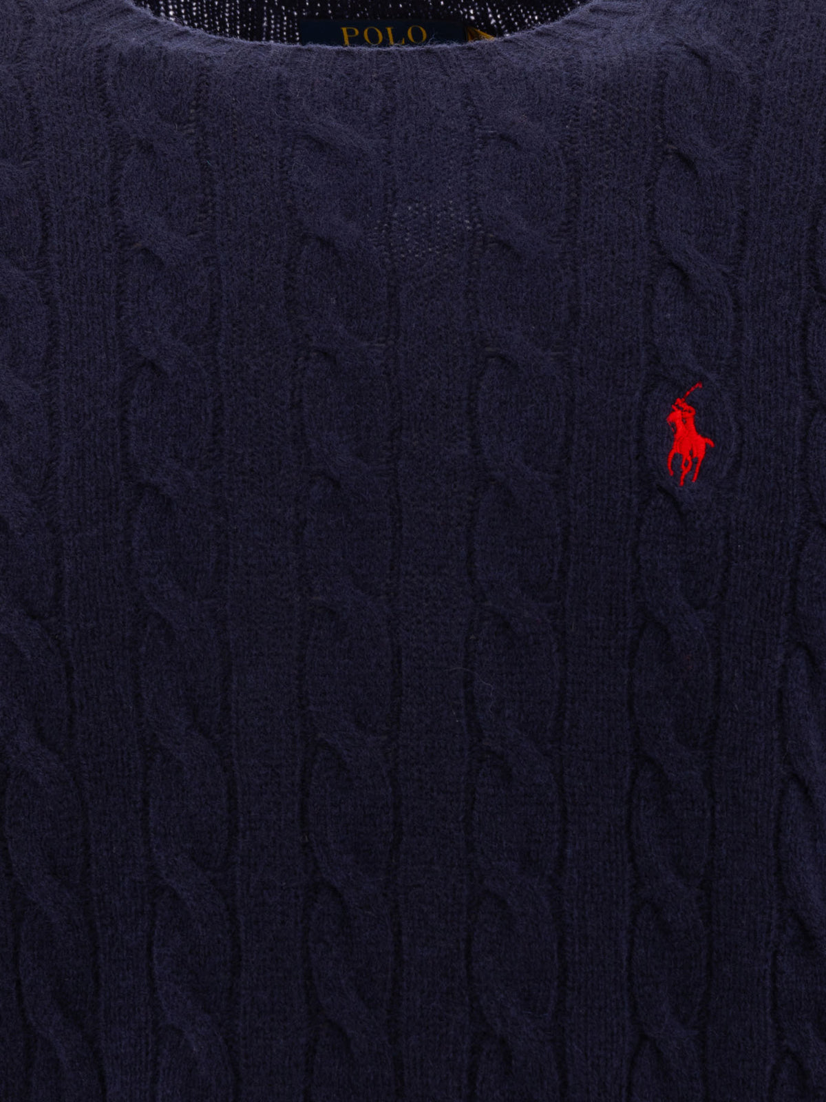 Polo Ralph Lauren Wool and cashmere crewneck sweater with logo Blue - VIETTI