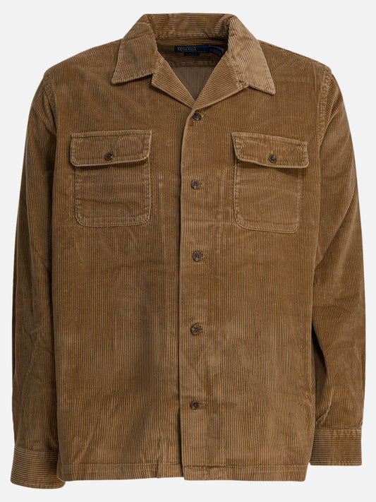 Giacche overshirt Solid colour  Marrone - Polo Ralph Lauren Uomo | PLP | VIETTI Online Store 
