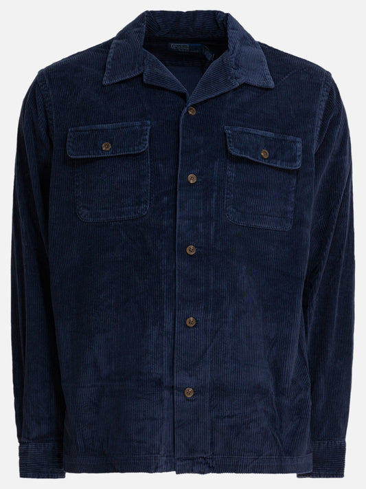 Giacche overshirt Solid colour  Blu - Polo Ralph Lauren Uomo | PLP | VIETTI Online Store 
