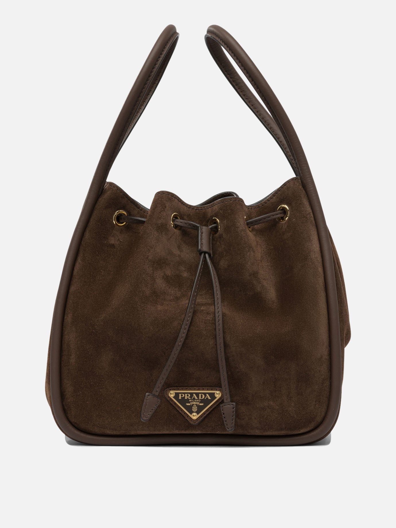 ショルダーバッグ・ポシェット PRADA BROWN SUEDE LARGE PRADA DEMI-LUNE CROSSBODY BAG Prada Brown Suede Large Demi-lune Shoulder Bag | ModeSens