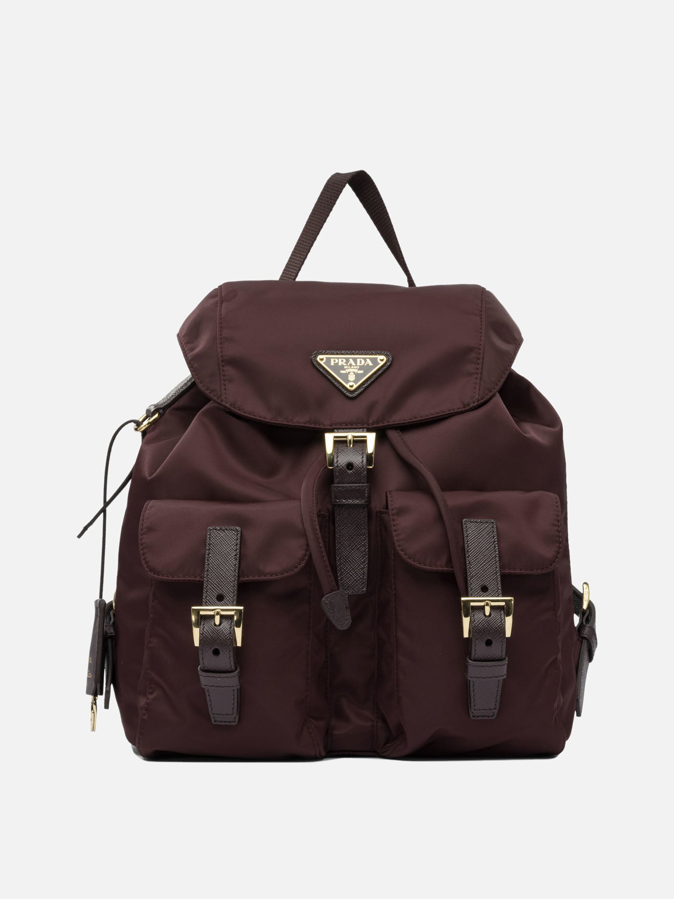 Casual backpacks 100% recycled polyamide  Bordeaux - Prada Women | PDP | VIETTI Online Store | thumbnail