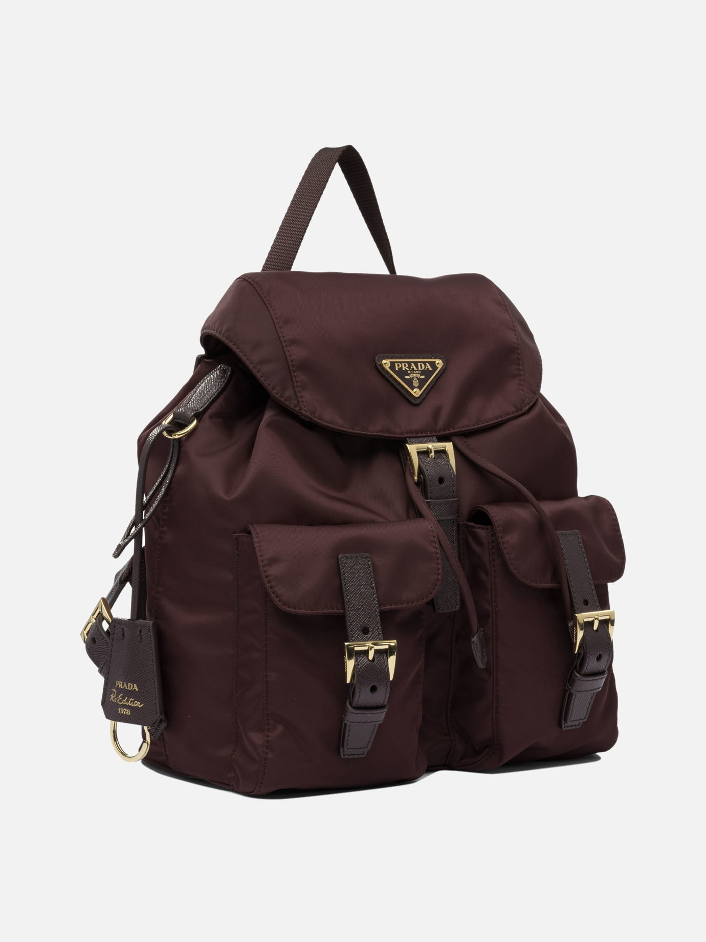 Casual backpacks 100% recycled polyamide  Bordeaux - Prada Women | PDP | VIETTI Online Store | thumbnail_2