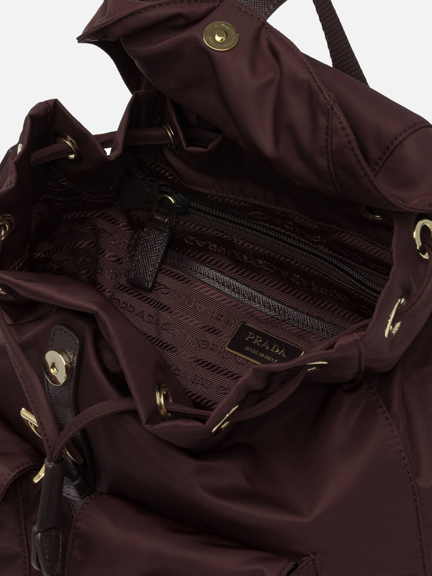 Casual backpacks 100% recycled polyamide  Bordeaux - Prada Women | PDP | VIETTI Online Store | Zoom-Modal_5
