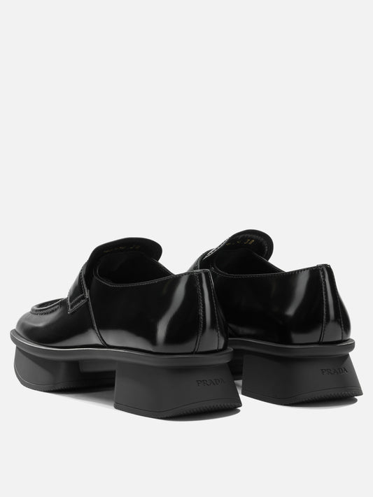 Prada Moccasins with platform Black


