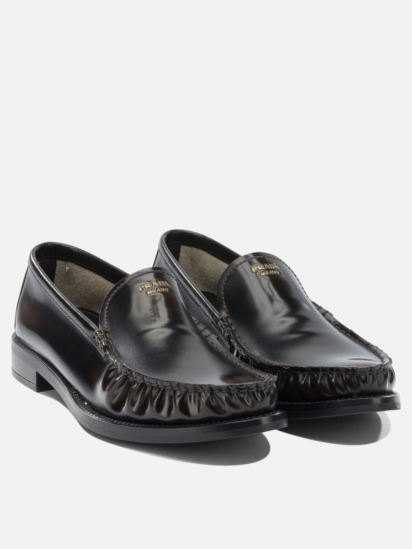 Loafers 100% calf leather - 100% rubber  Black - Prada Women | PDP | VIETTI Online Store | Zoom-Modal_2
