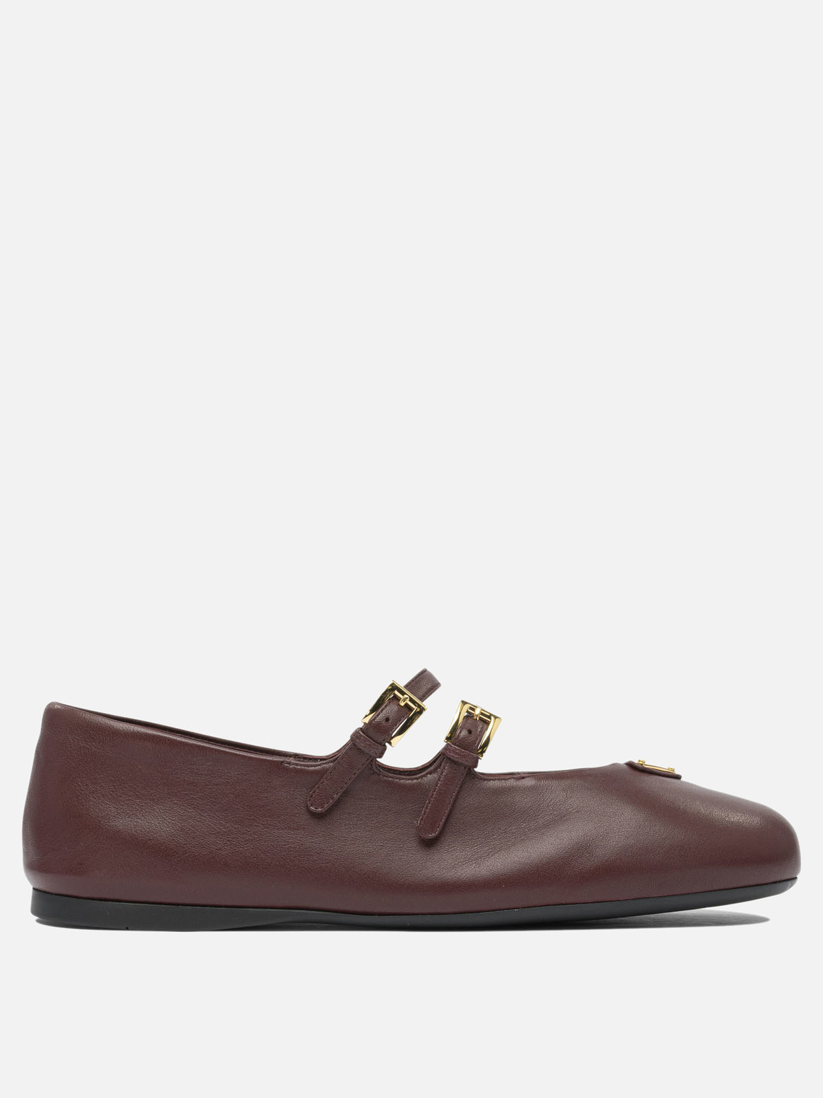 Prada Nappa leather ballet flats Bordeaux