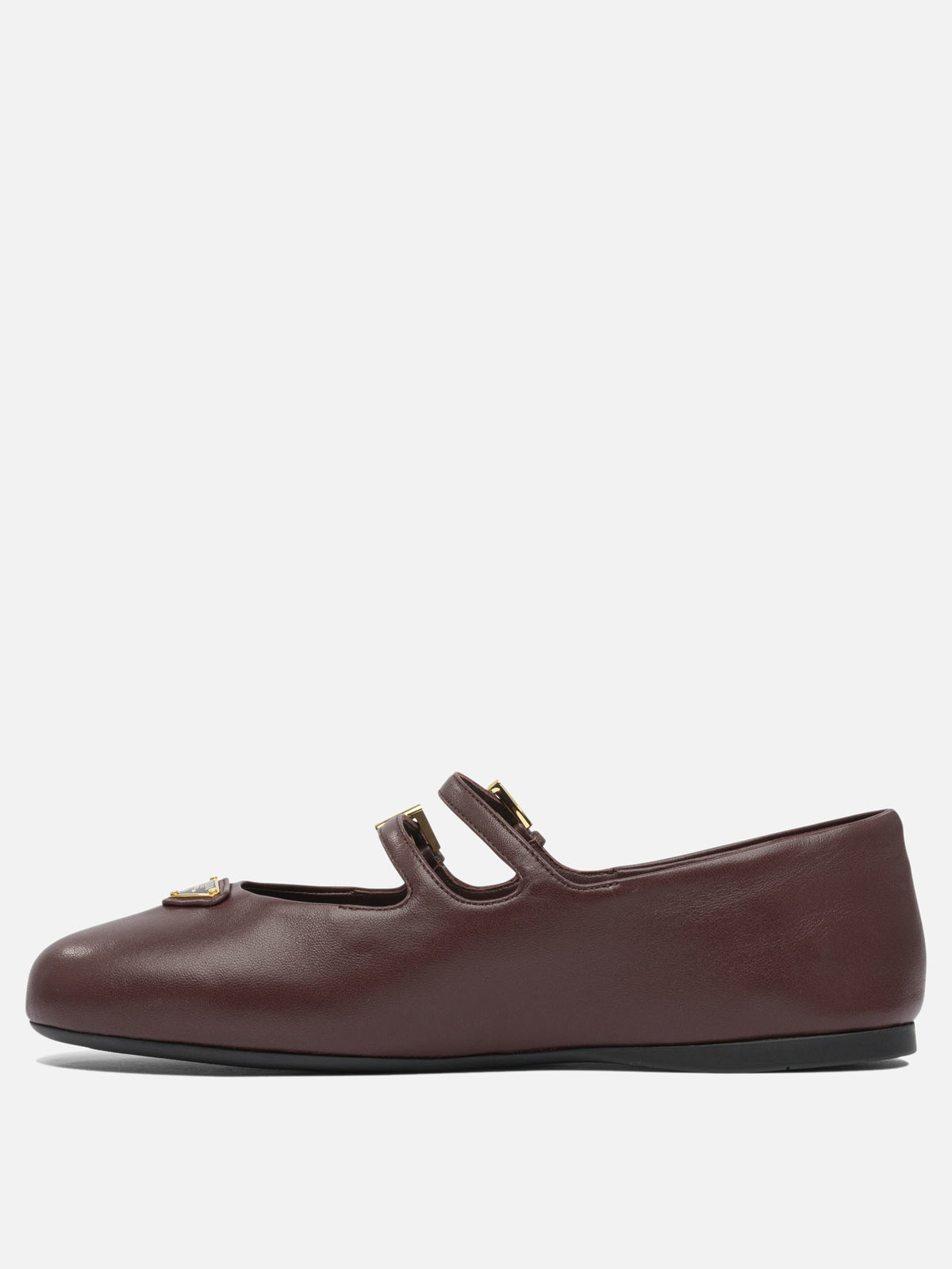 Prada Nappa leather ballet flats Bordeaux - VIETTI