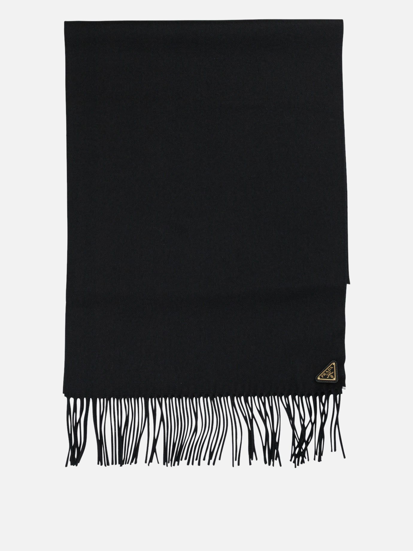 Sciarpe con frange Logo  Nero - Prada Donna | PDP | VIETTI Online Store | thumbnail