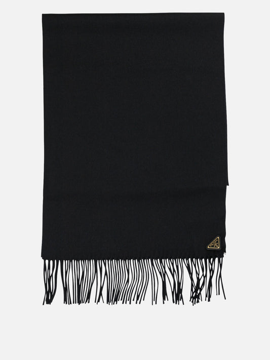 Sciarpe con frange Logo  Nero - Prada Donna | PLP | VIETTI Online Store 
