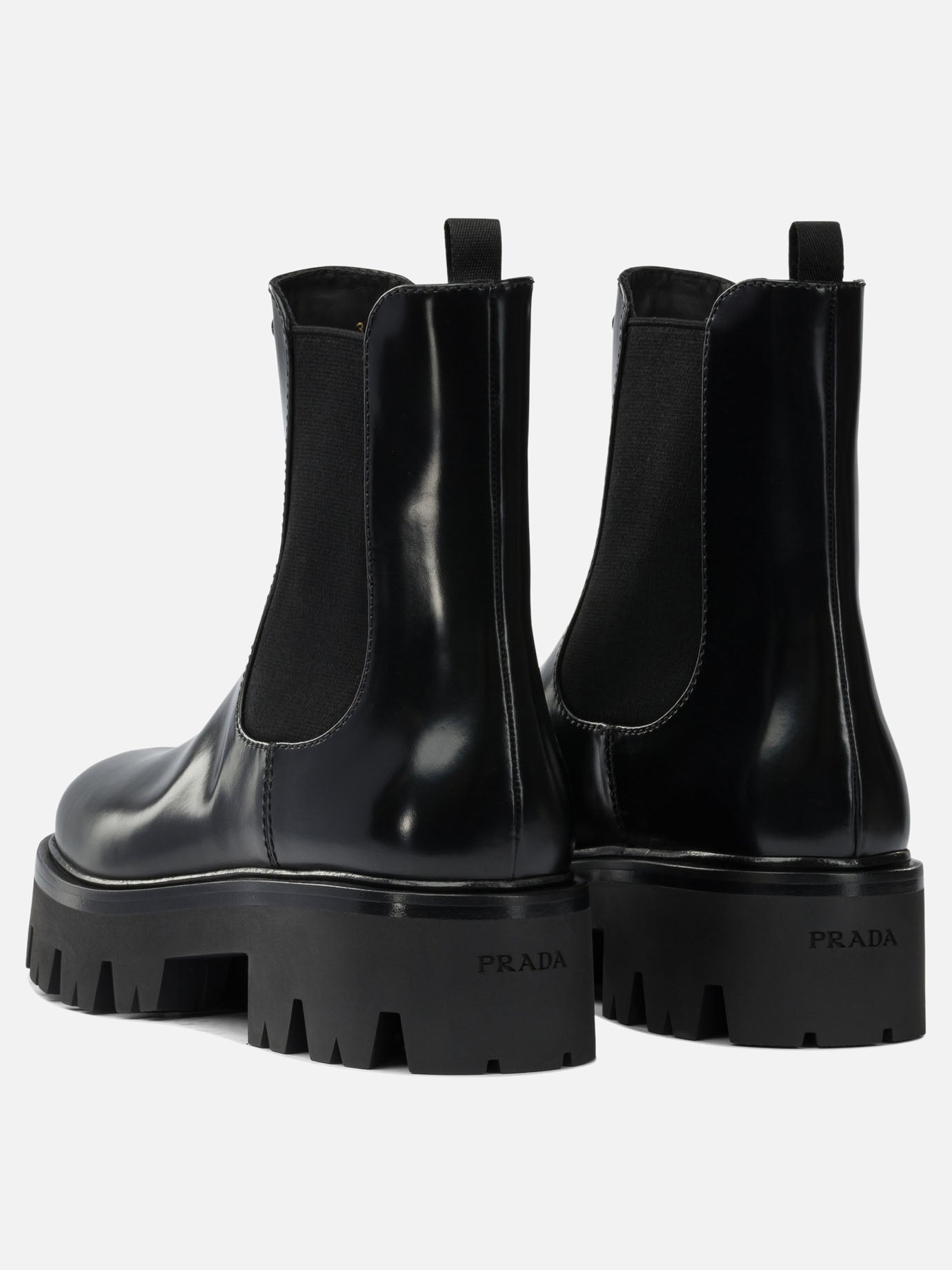 Stivaletti pull-on 100% calf leather - 74% polyester 26% elastane  Nero - Prada Donna | PDP | VIETTI Online Store | Zoom-Modal_4
