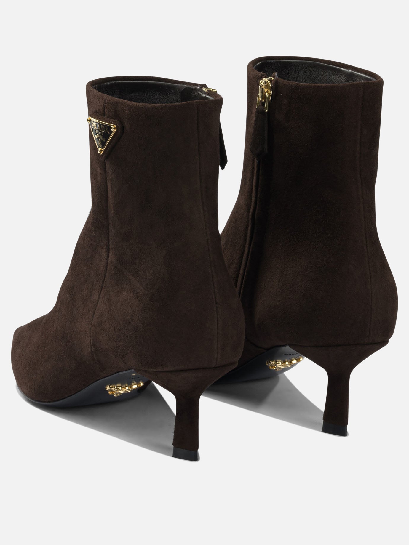 Stivaletti con zip 100% suede - 100% leather  Marrone - Prada Donna | PDP | VIETTI Online Store | Zoom-Modal_4

