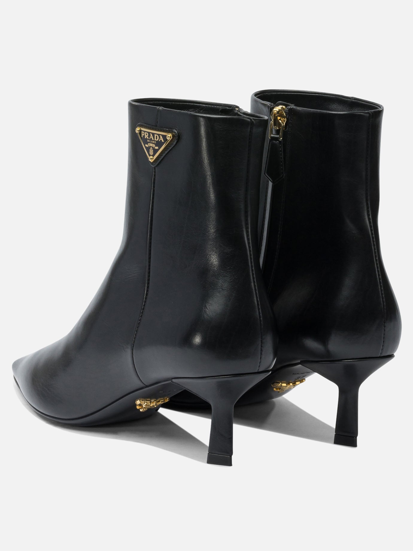 Stivaletti con zip 100% calf leather - 100% leather  Nero - Prada Donna | PDP | VIETTI Online Store | thumbnail_4