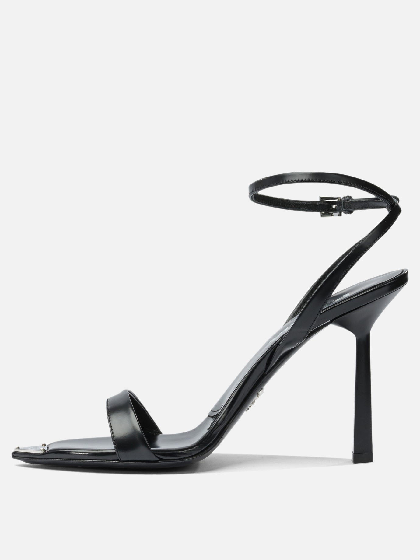 Sandali con tacco 100% calf leather - 100% leather  Nero - Prada Donna | PDP | VIETTI Online Store | thumbnail_3