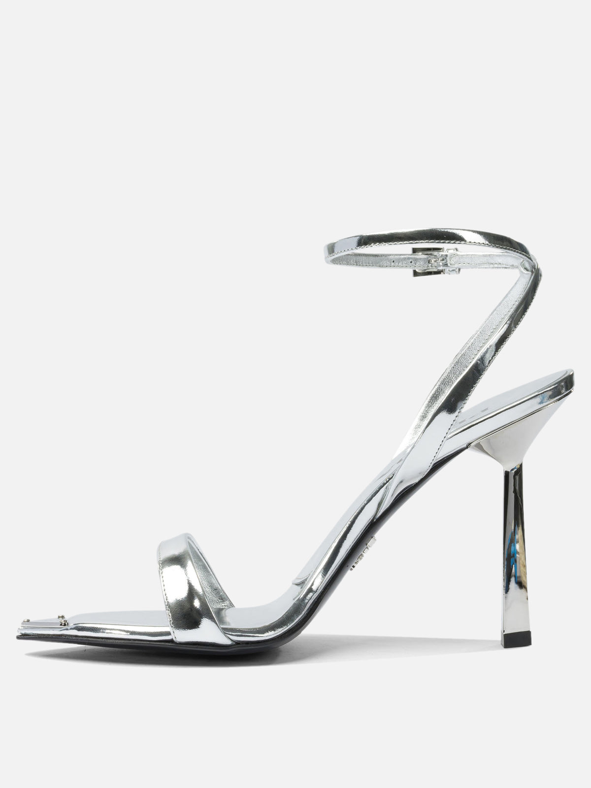 Prada Leather sandals 100 mm Silver - VIETTI