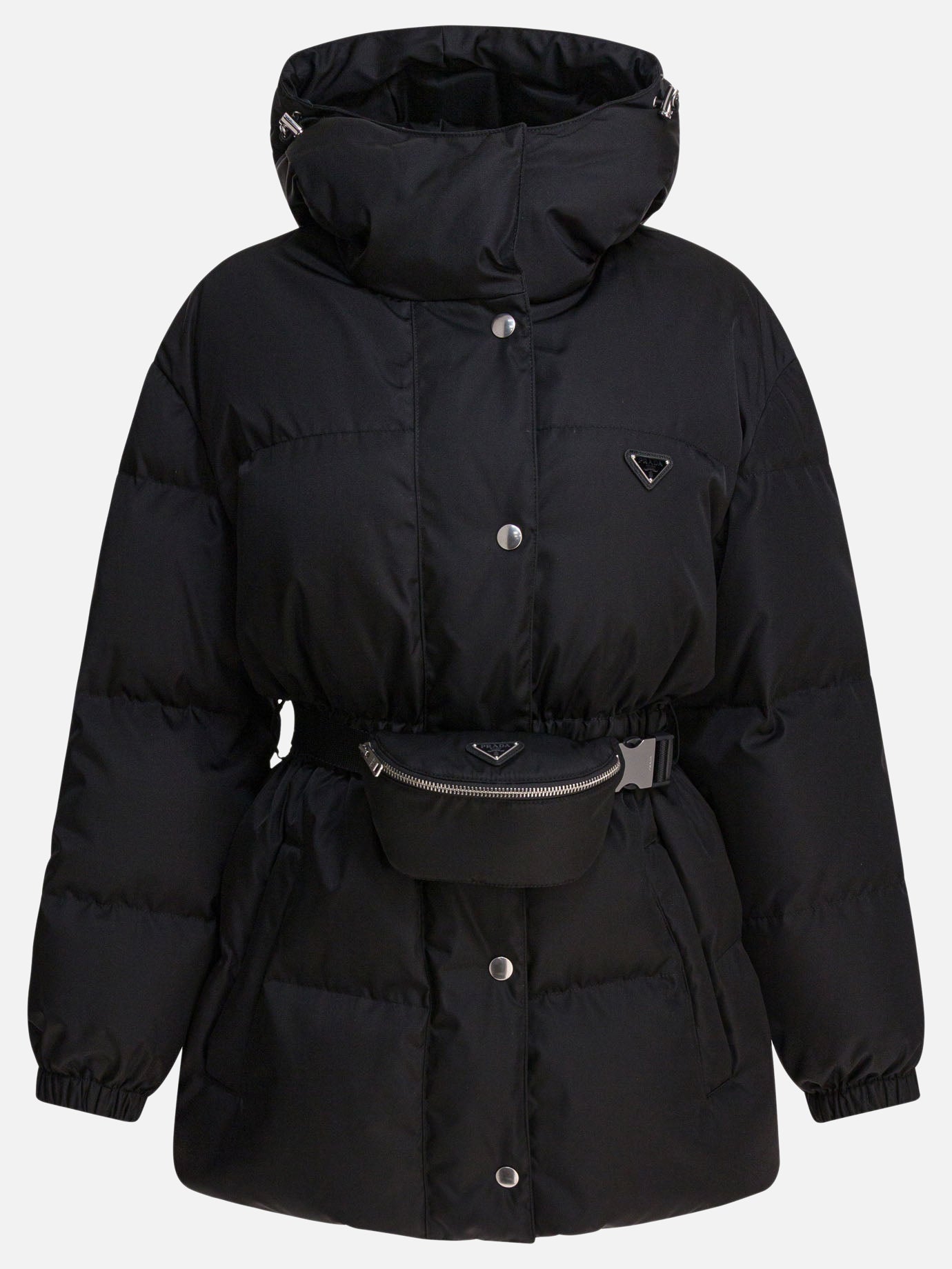 Piumini corti Logo  Nero - Prada Donna | PDP | VIETTI Online Store | Zoom-Modal
