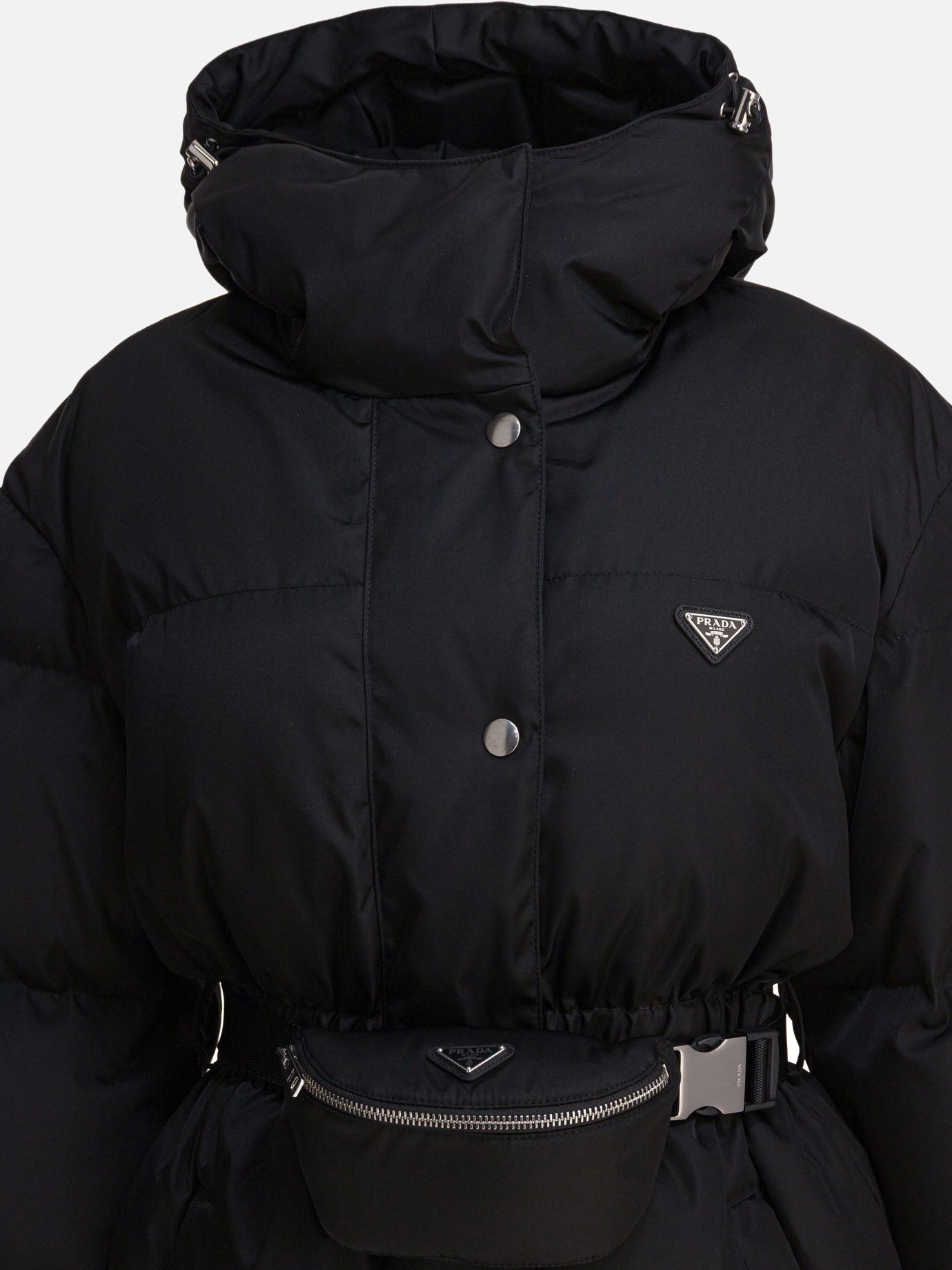 Piumini corti Logo  Nero - Prada Donna | PDP | VIETTI Online Store | Zoom-Modal_3
