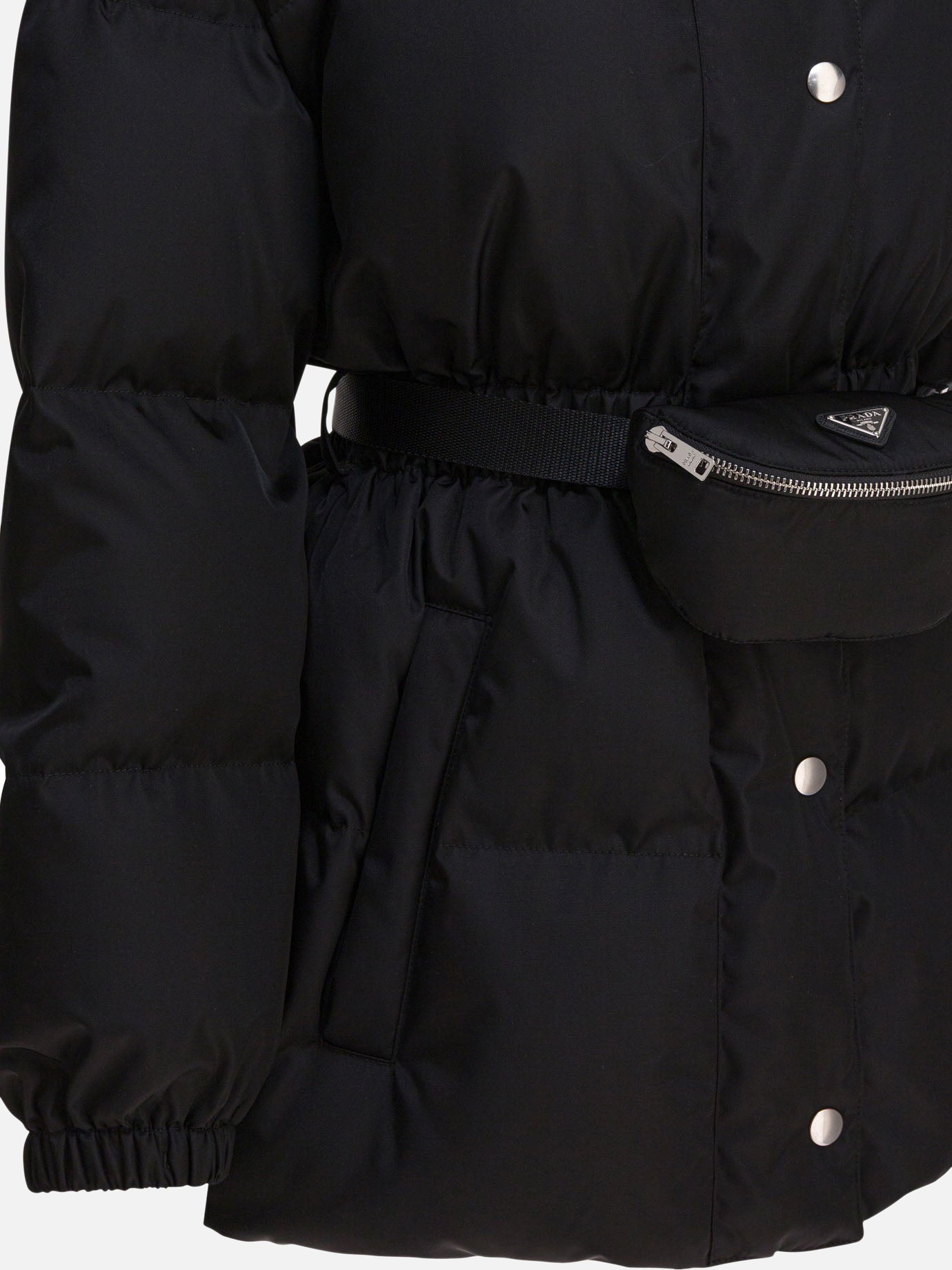 Piumini corti Logo  Nero - Prada Donna | PDP | VIETTI Online Store | Zoom-Modal_4
