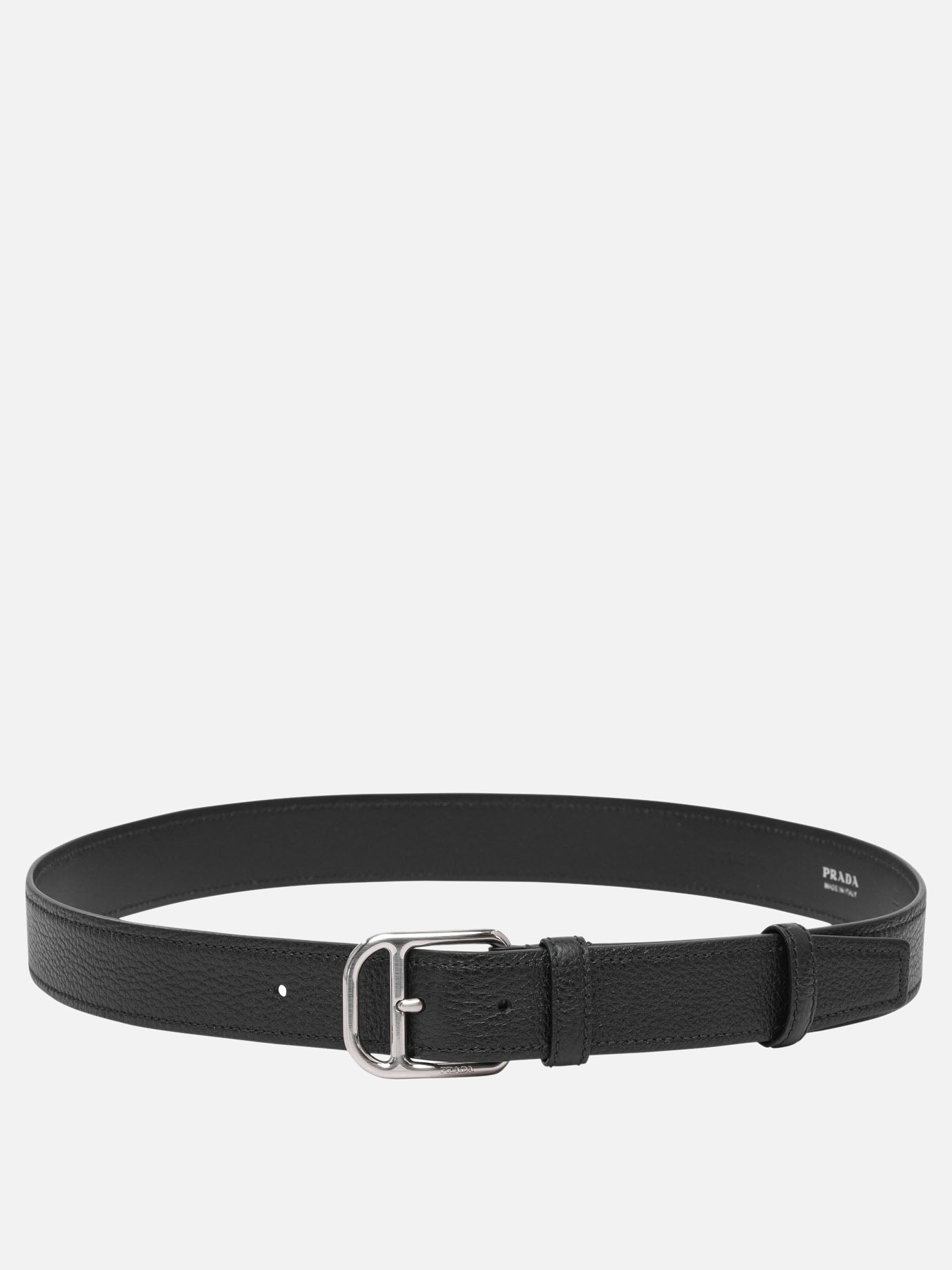 Cinture in pelle 100% calf leather  Nero - Prada Uomo | PDP | VIETTI Online Store | Zoom-Modal
