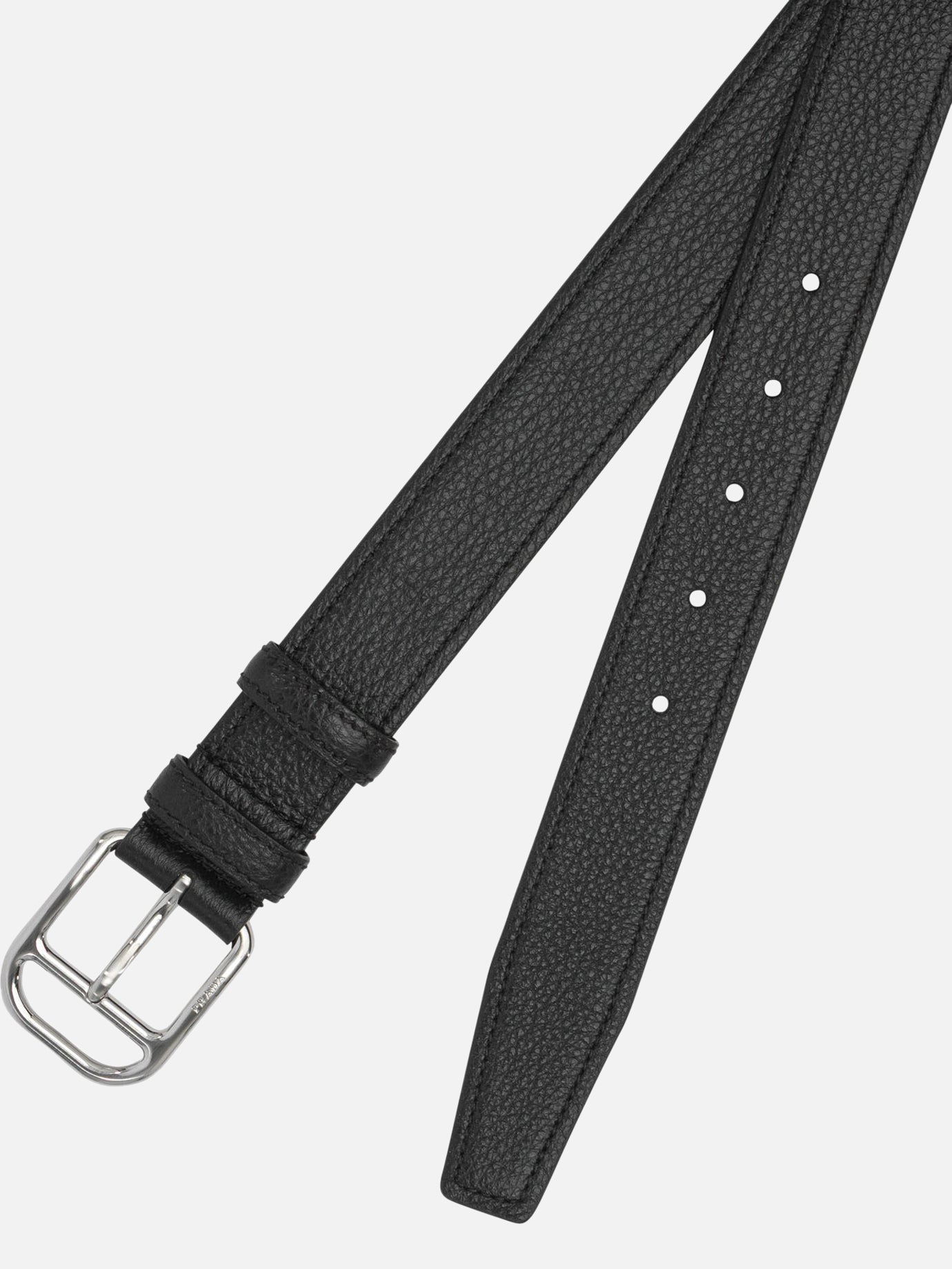 Cinture in pelle 100% calf leather  Nero - Prada Uomo | PDP | VIETTI Online Store | Zoom-Modal_2
