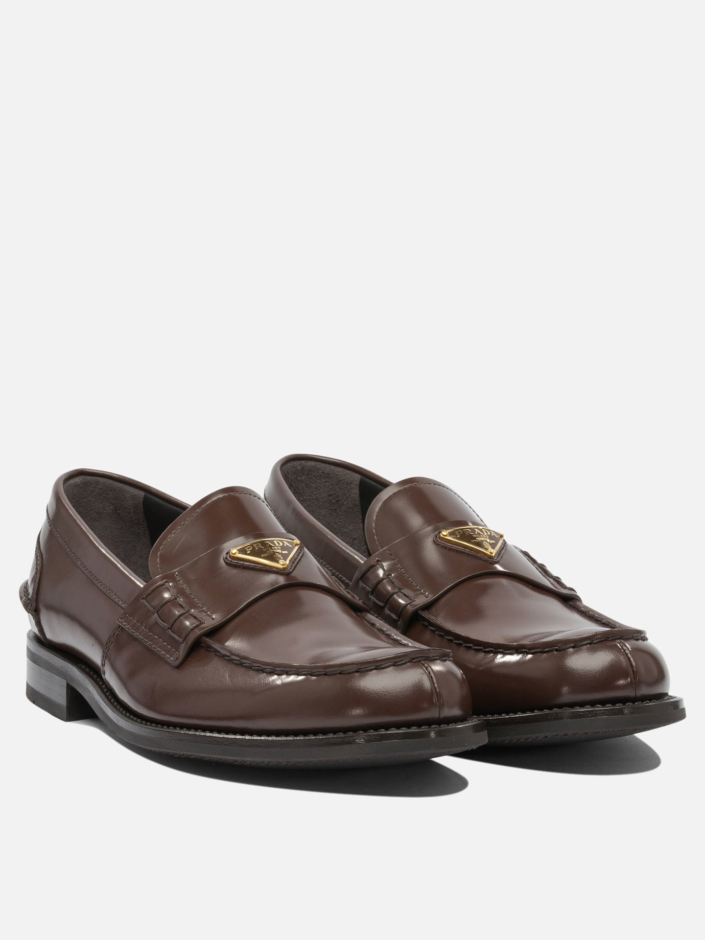 Prada Mocassini in pelle spazzolata 10061173_6 Brown thumbnail_2