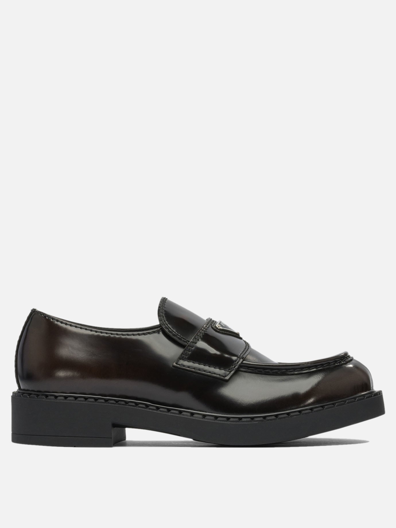 Mocassini 100% calf leather - 100% rubber  Marrone - Prada Uomo | PDP | VIETTI Online Store | thumbnail