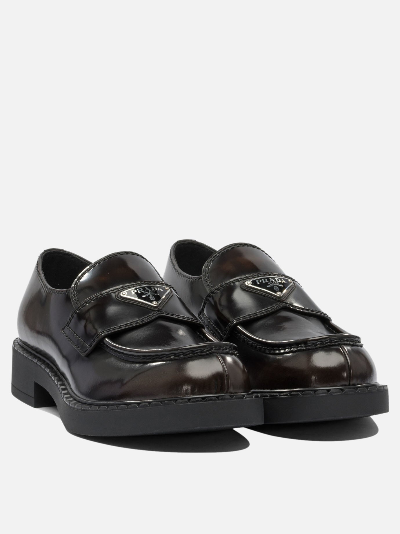 Mocassini 100% calf leather - 100% rubber  Marrone - Prada Uomo | PDP | VIETTI Online Store | thumbnail_2