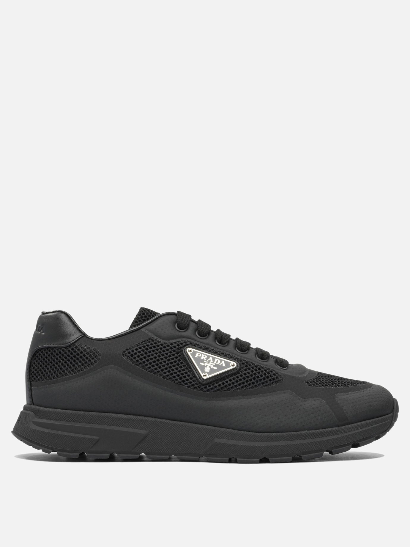 Low top sneakers 100% polyuretane - 100% rubber  Black - Prada Men | PDP | VIETTI Online Store | Zoom-Modal
