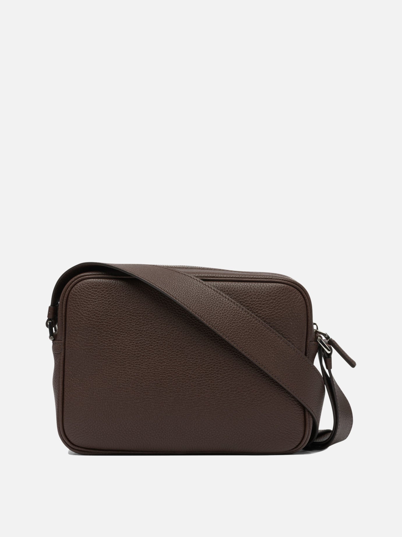 バッグ PRADA leather messenger bag dark brown Prada Leather Messenger Bag | Brown | FARFETCH