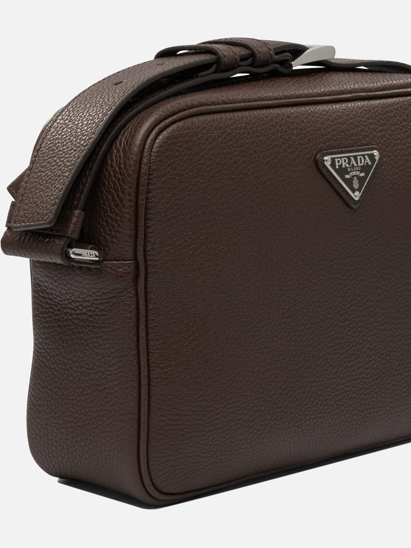 Prada Leather crossbody bag Brown - Men | VIETTI Online Store Prada Leather crossbody bag Brown - Men | VIETTI Online Store