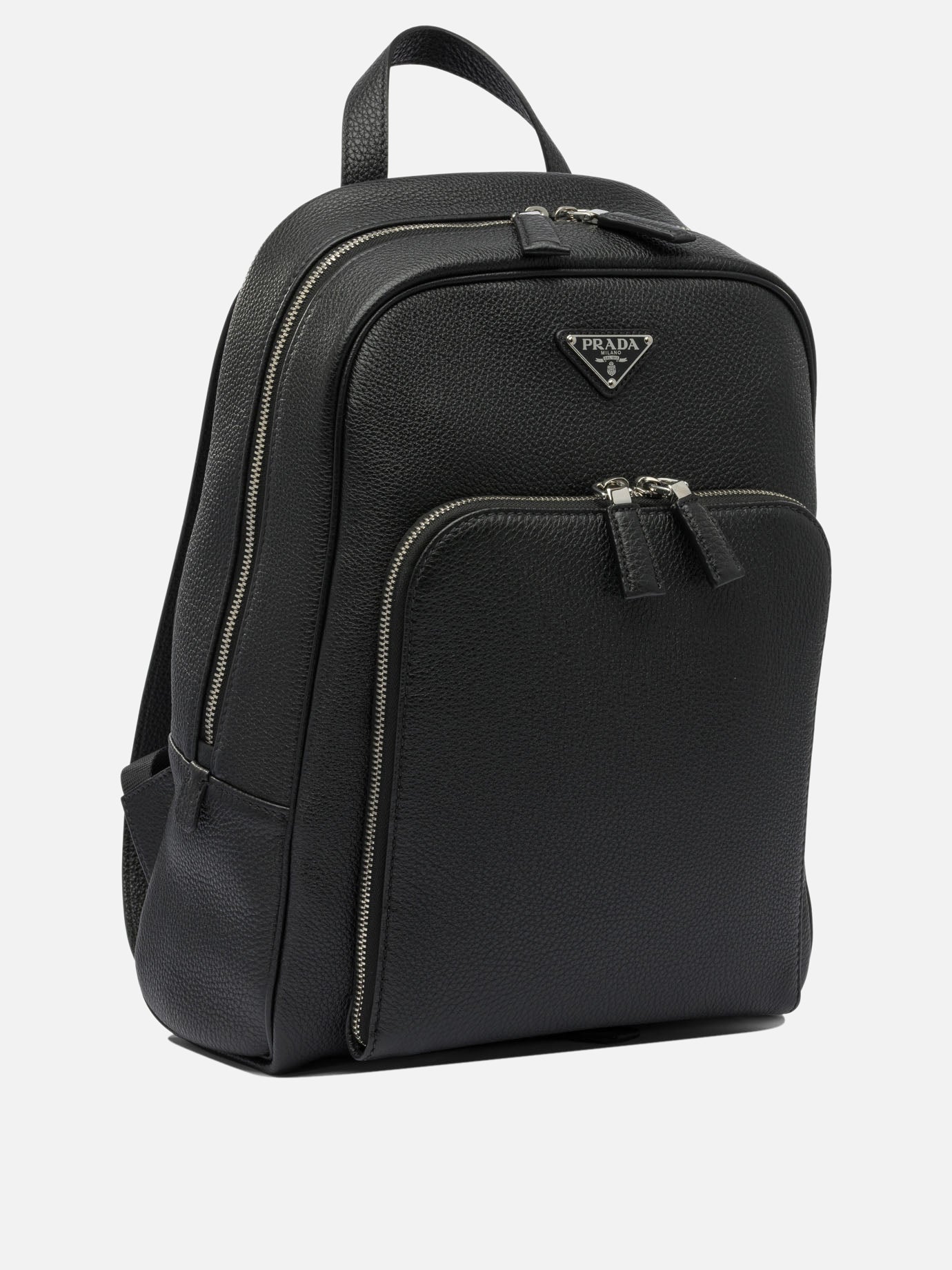 backpack leather women black pockets prada Prada Leather backpack Black - Men