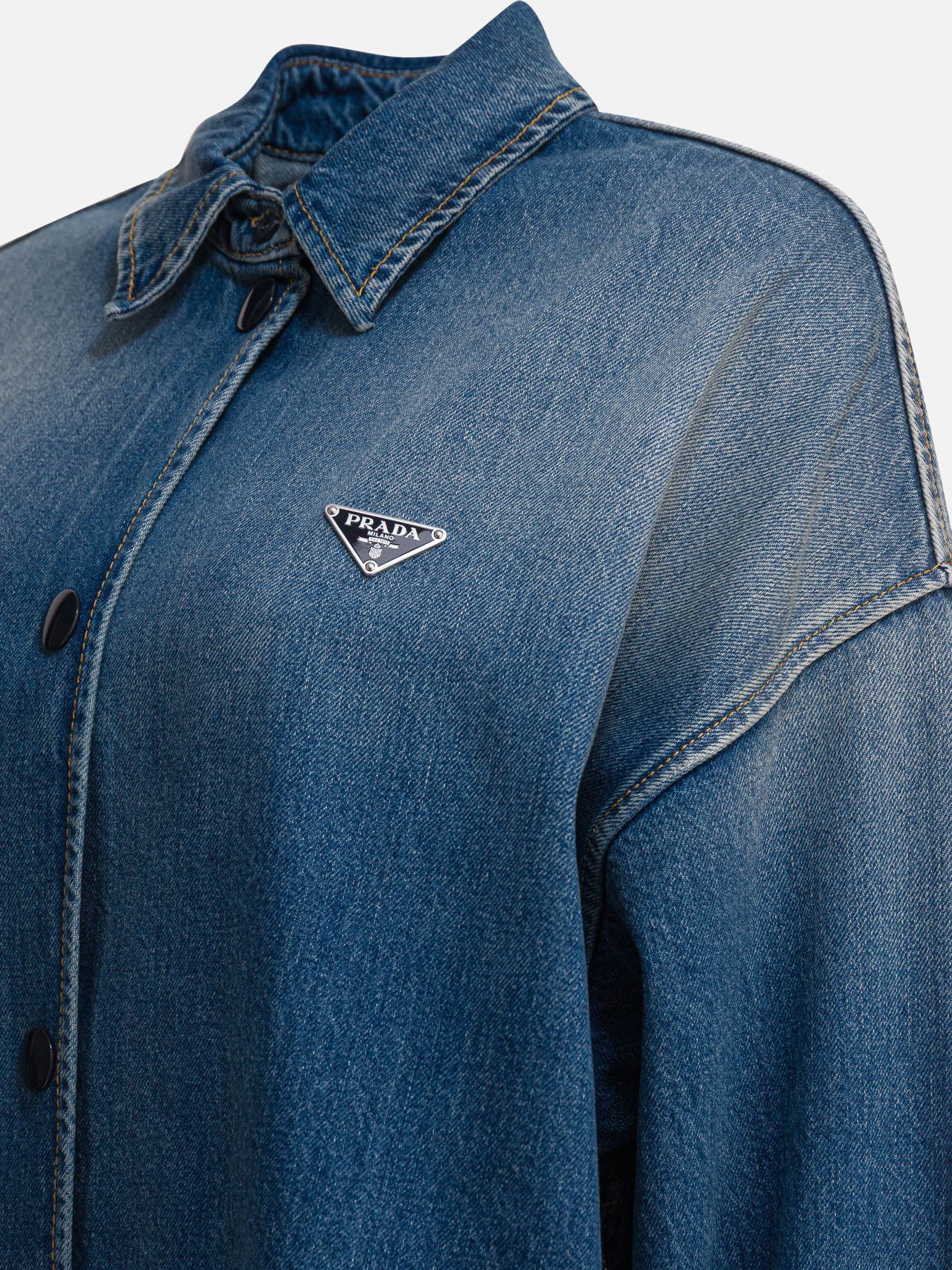 Camicie casual Logo  Azzurro - Prada Donna | PDP | VIETTI Online Store | thumbnail_4