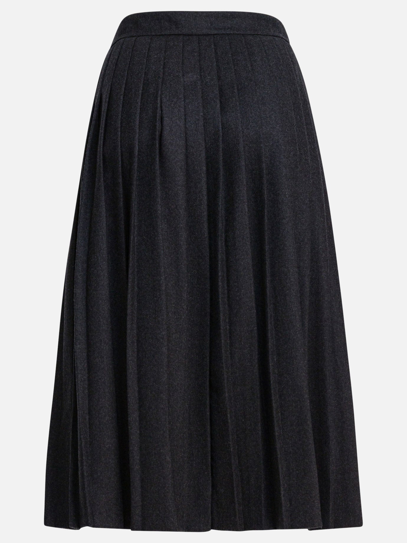 Prada Pleated wool flannel skirt Grey - Women | VIETTI Online Store