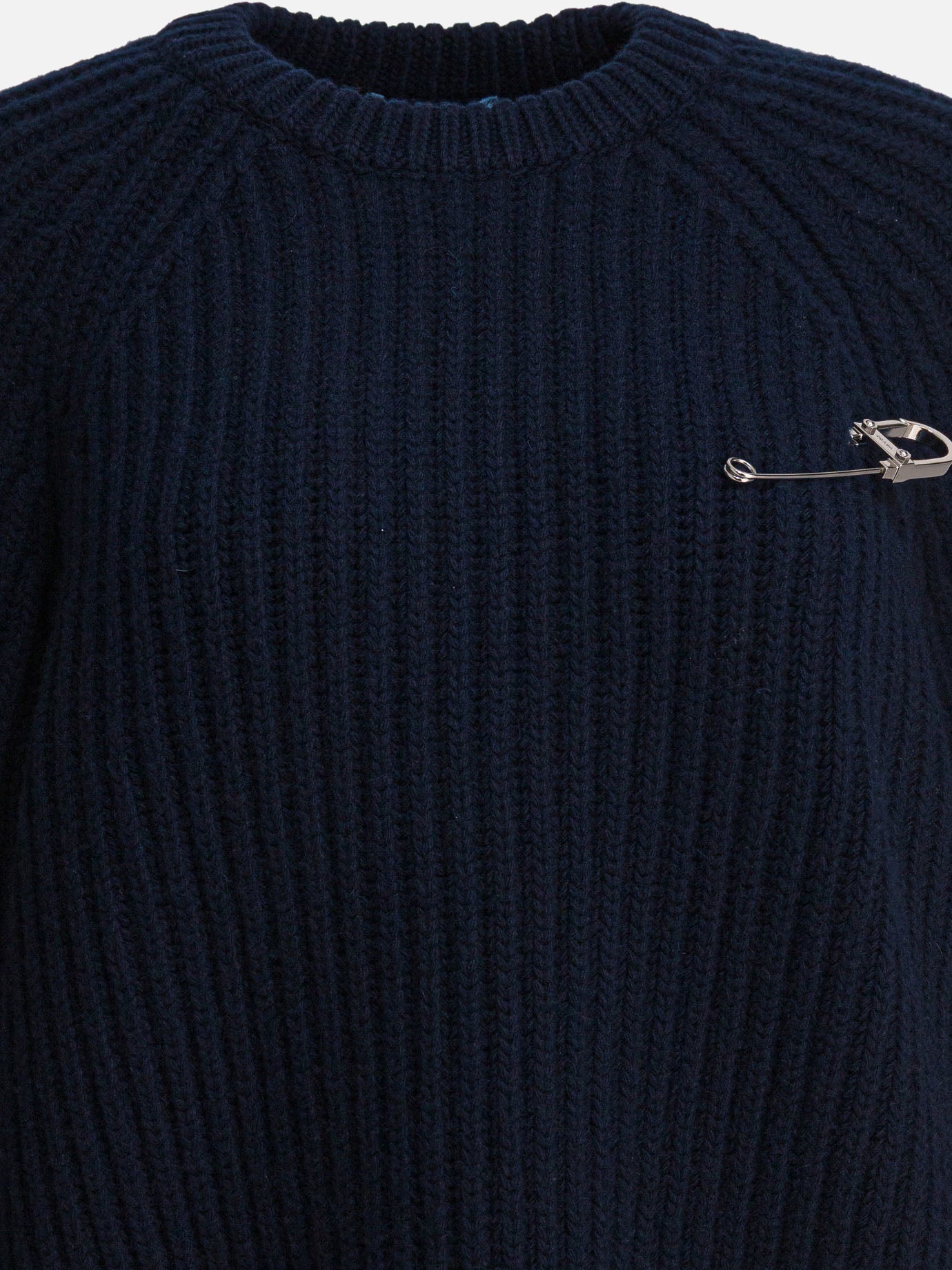 Prada Virgin wool and cashmere sweater Blue - Women | VIETTI