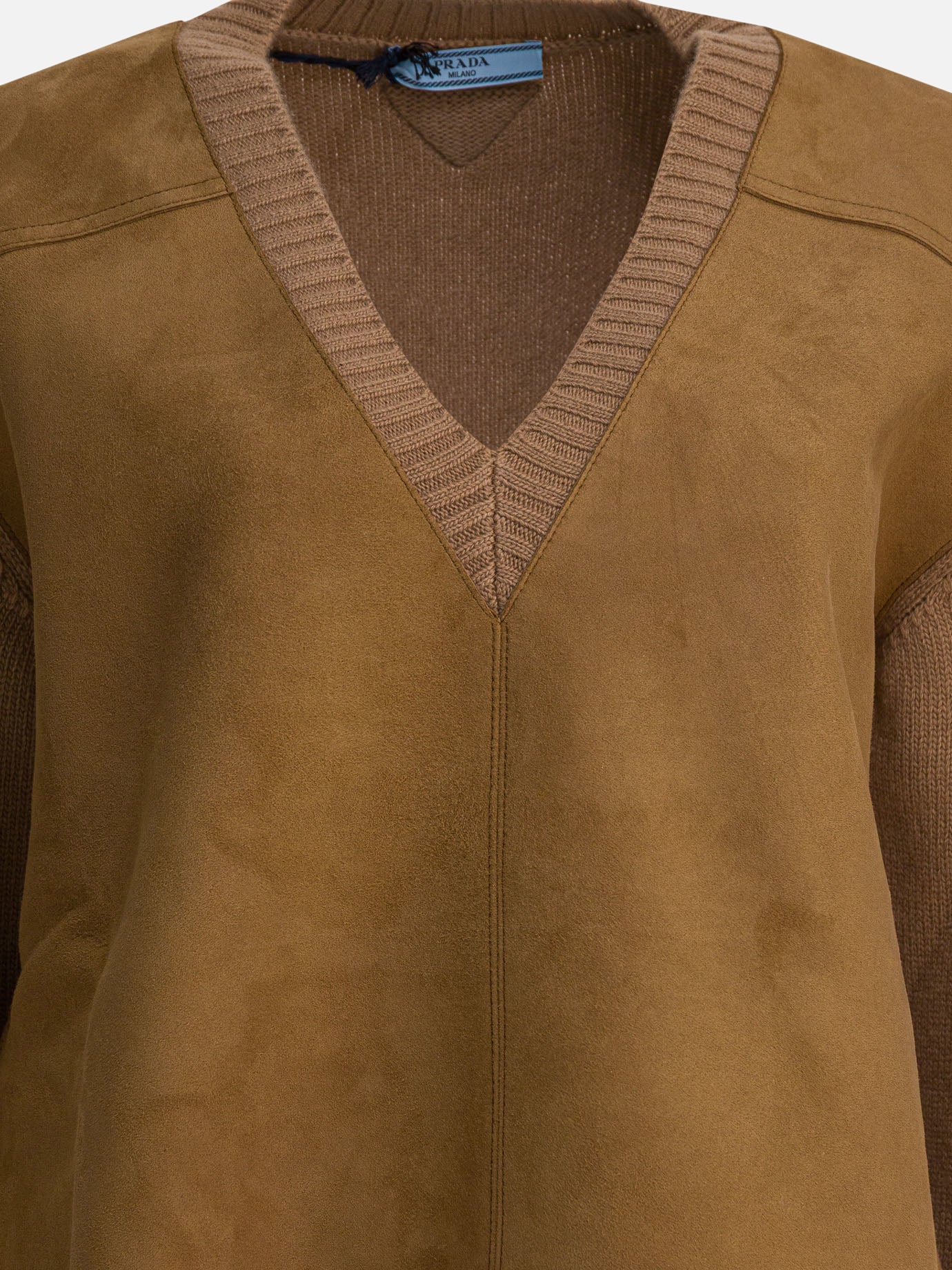 Maglioni scollo a V Solid colour  Beige - Prada Donna | PDP | VIETTI Online Store | Zoom-Modal_3
