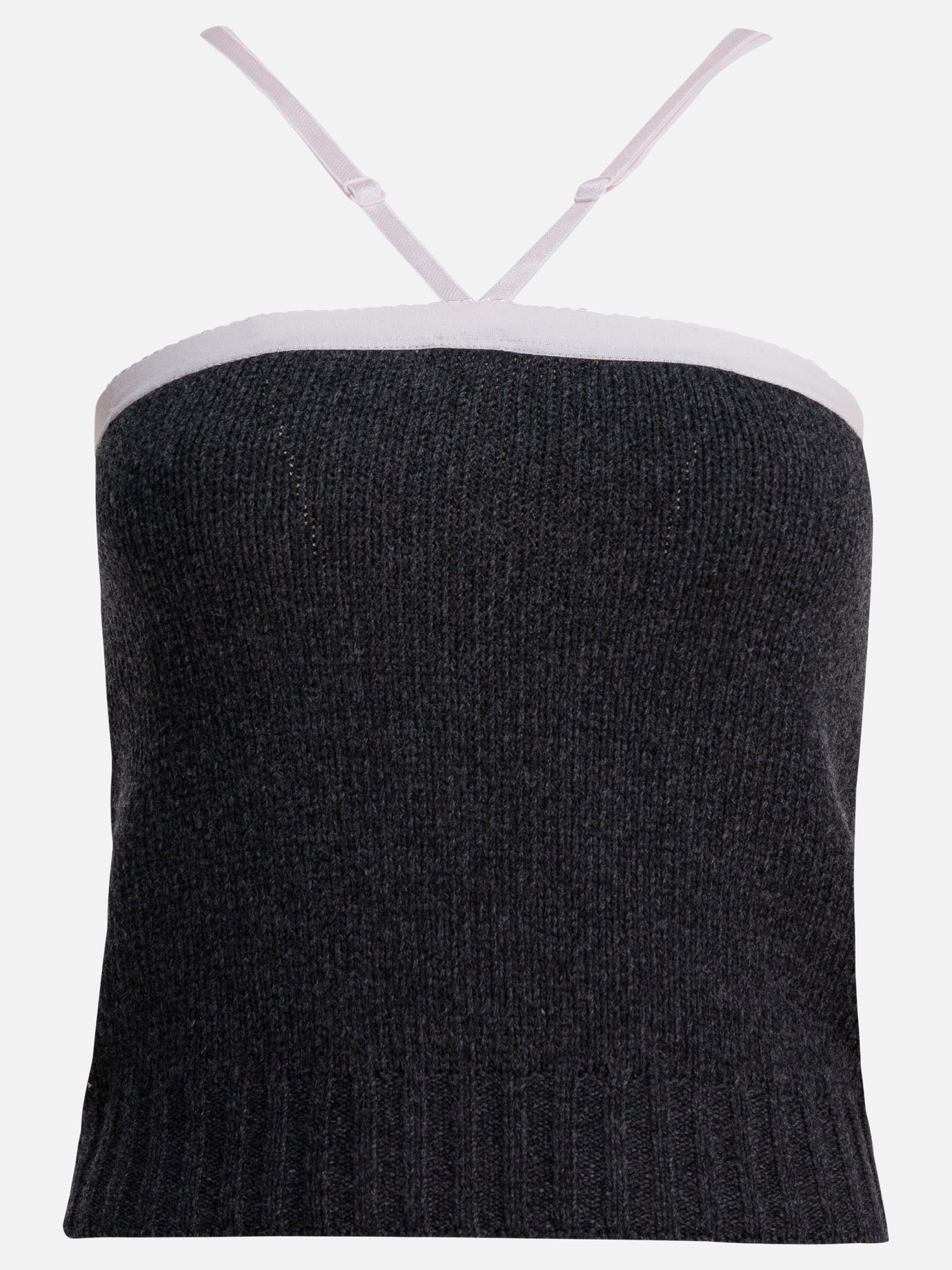 Crop top Solid colour  Grigio - Prada Donna | PDP | VIETTI Online Store | thumbnail
