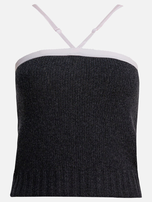 Crop top Solid colour  Grigio - Prada Donna | PDP | VIETTI Online Store 
