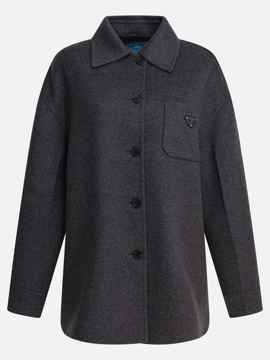 Short coats Logo  Grey - Prada Women | PDP | VIETTI Online Store 
