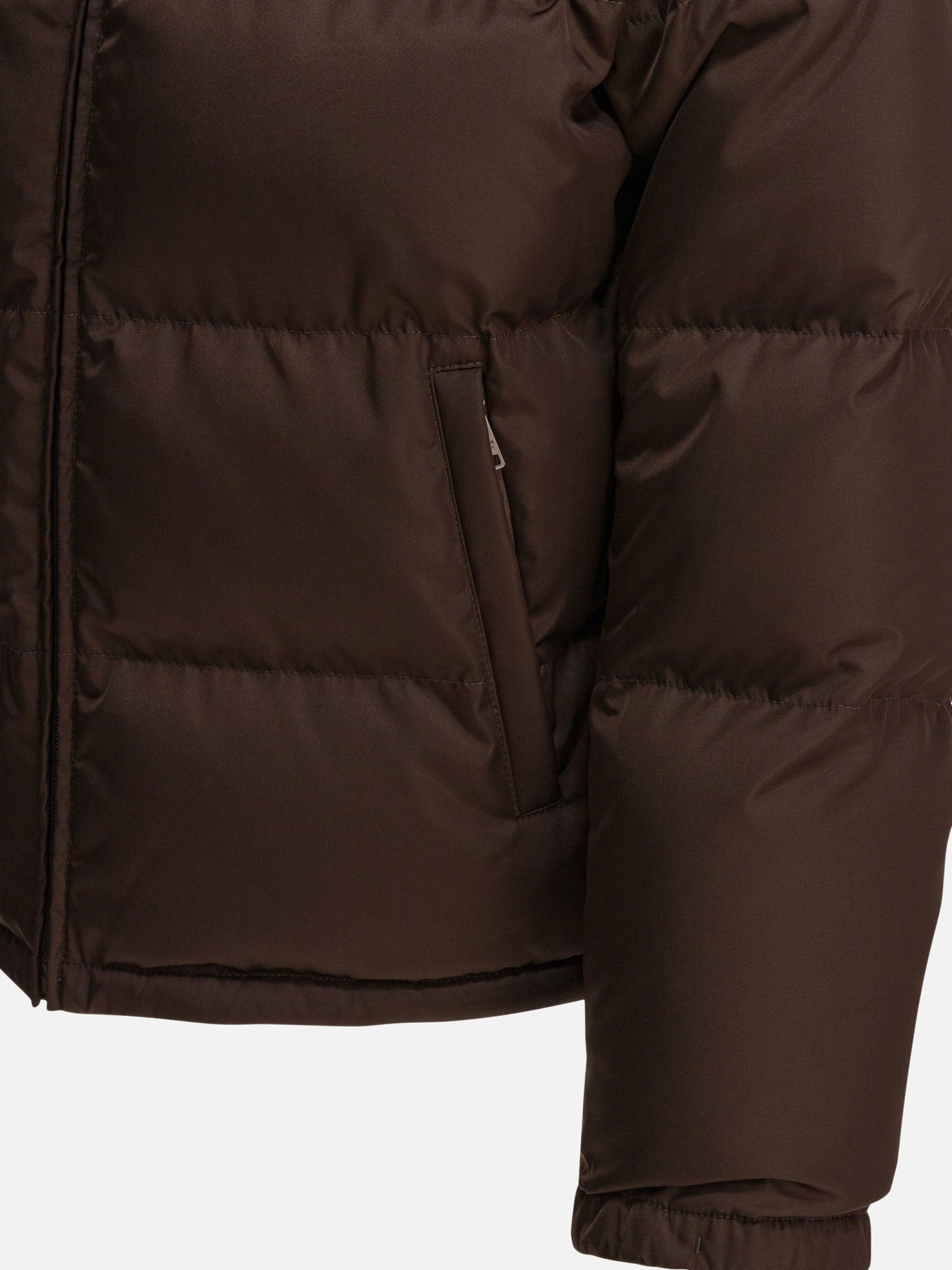 Piumini corti Logo  Marrone - Prada Uomo | PDP | VIETTI Online Store | Zoom-Modal_4

