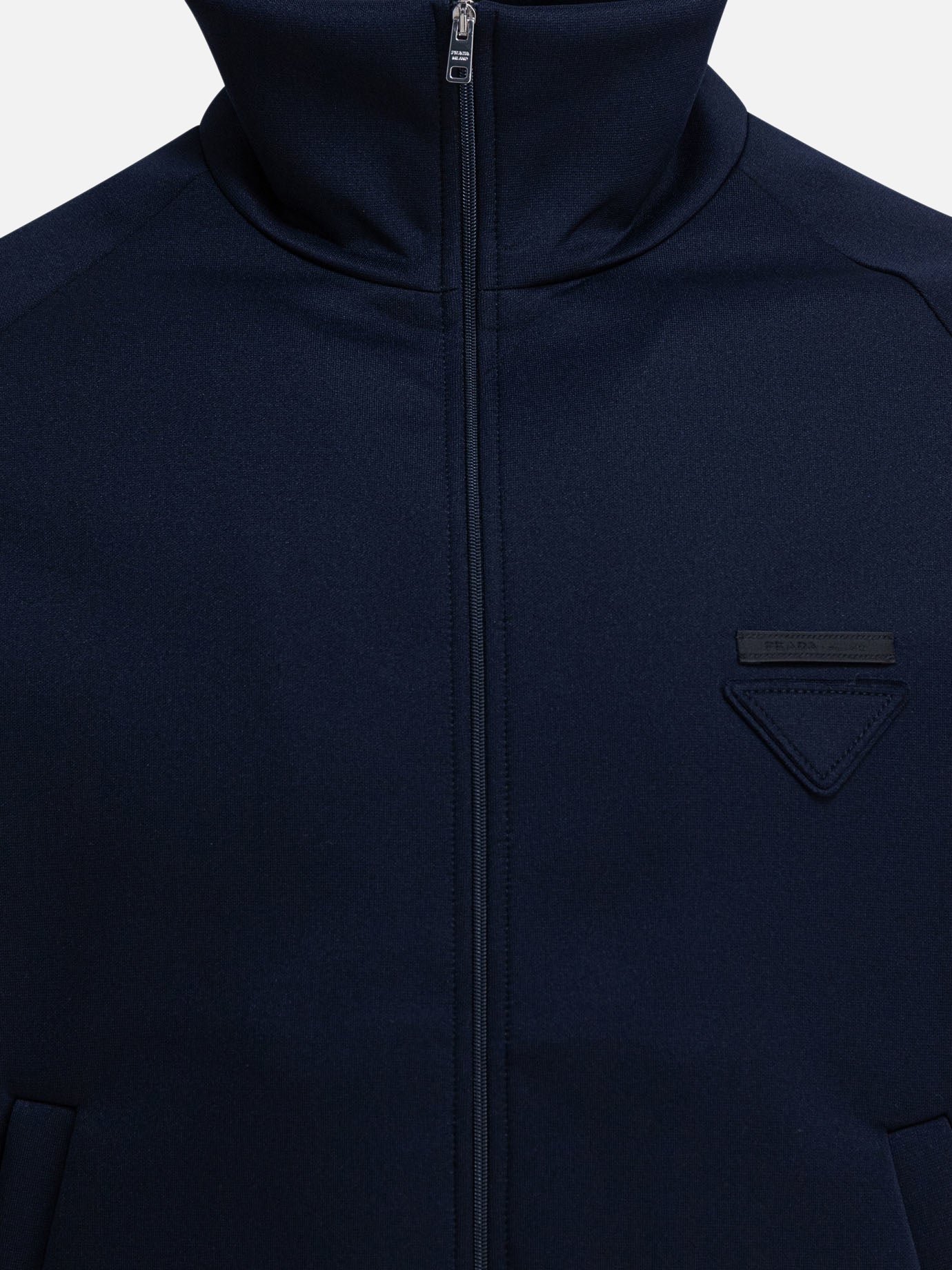 Prada Zipper sweatshirt in technical fabric UJL37C Blue - Men